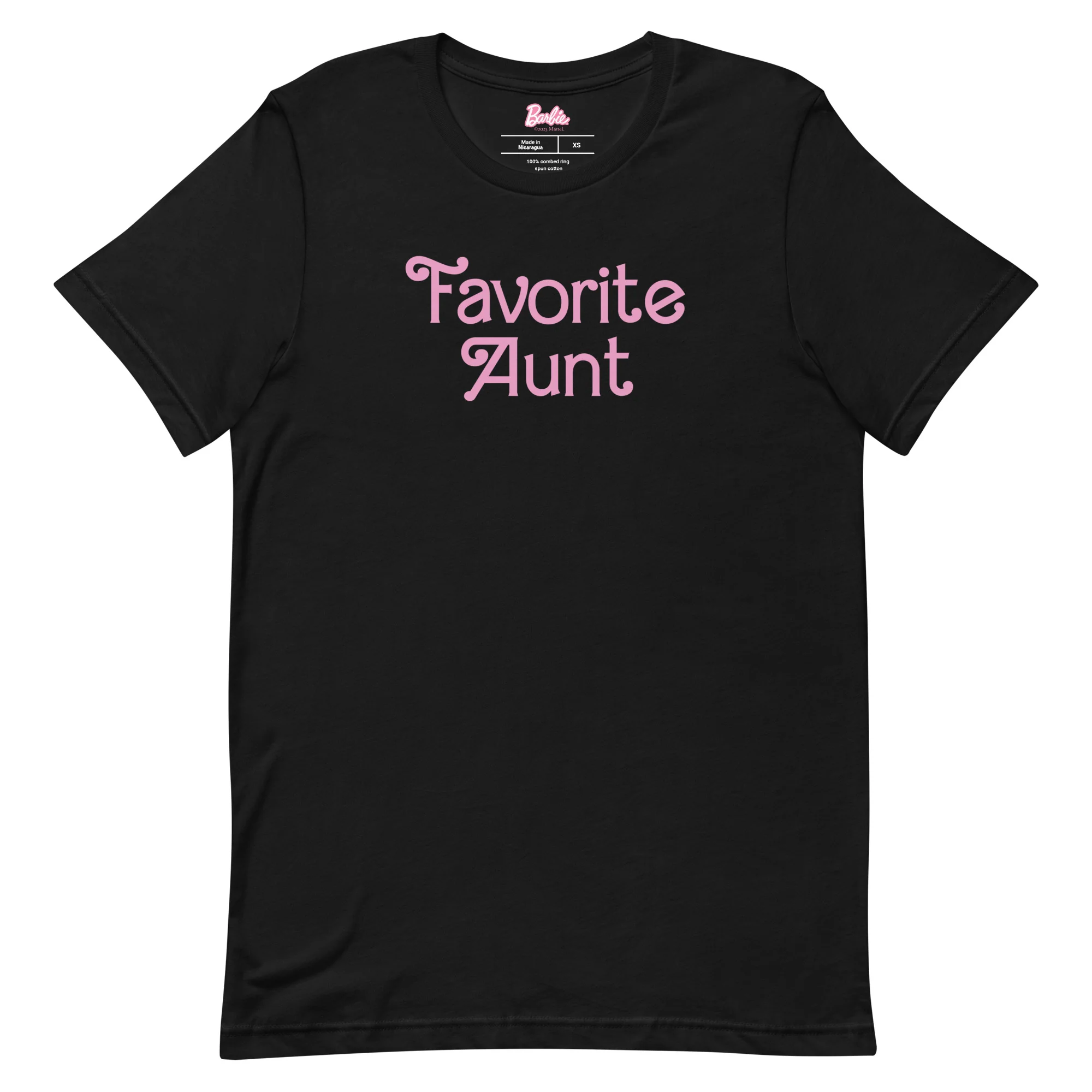 Barbie Favorite Aunt Black T-Shirt - Image 3