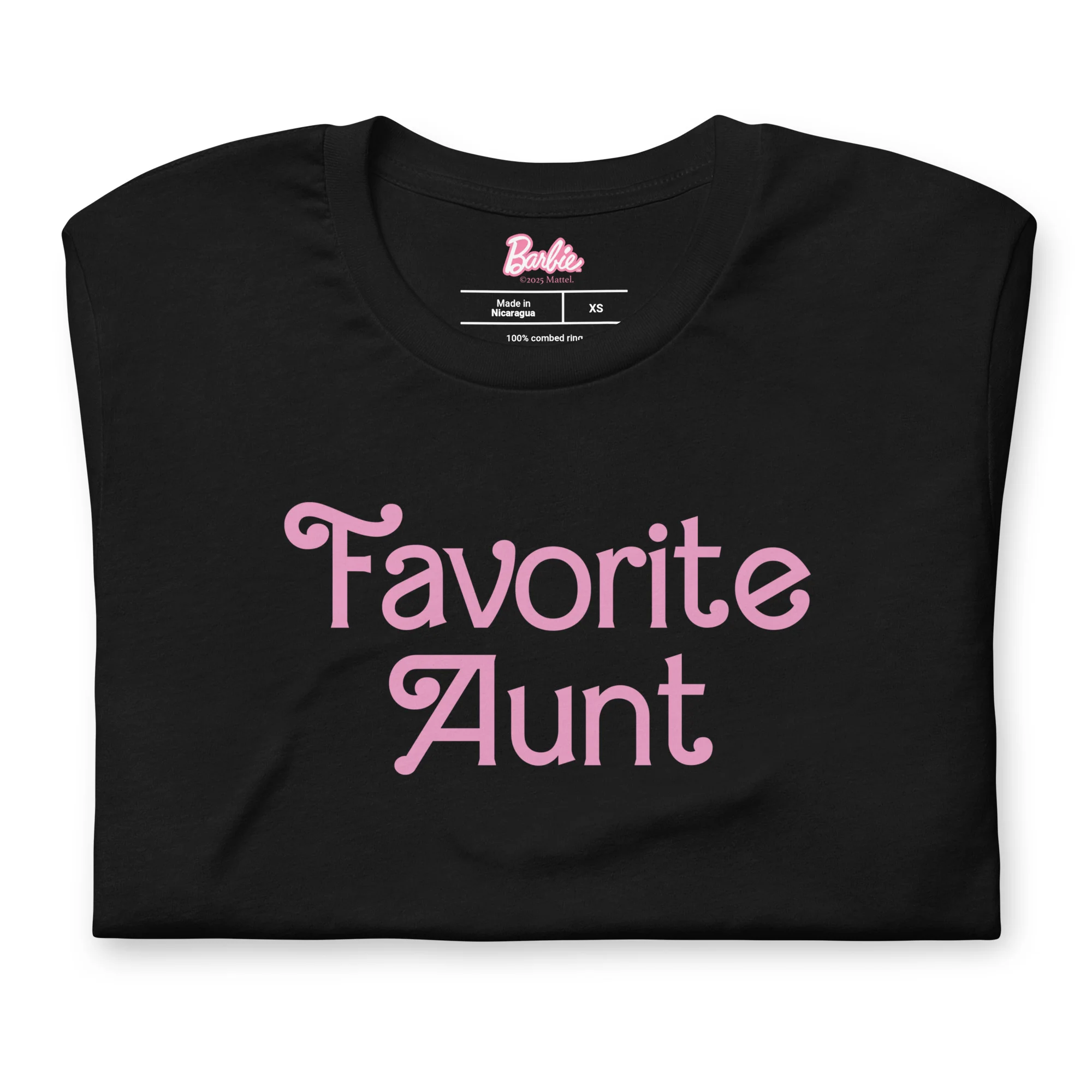 Barbie Favorite Aunt Black T-Shirt - Image 5