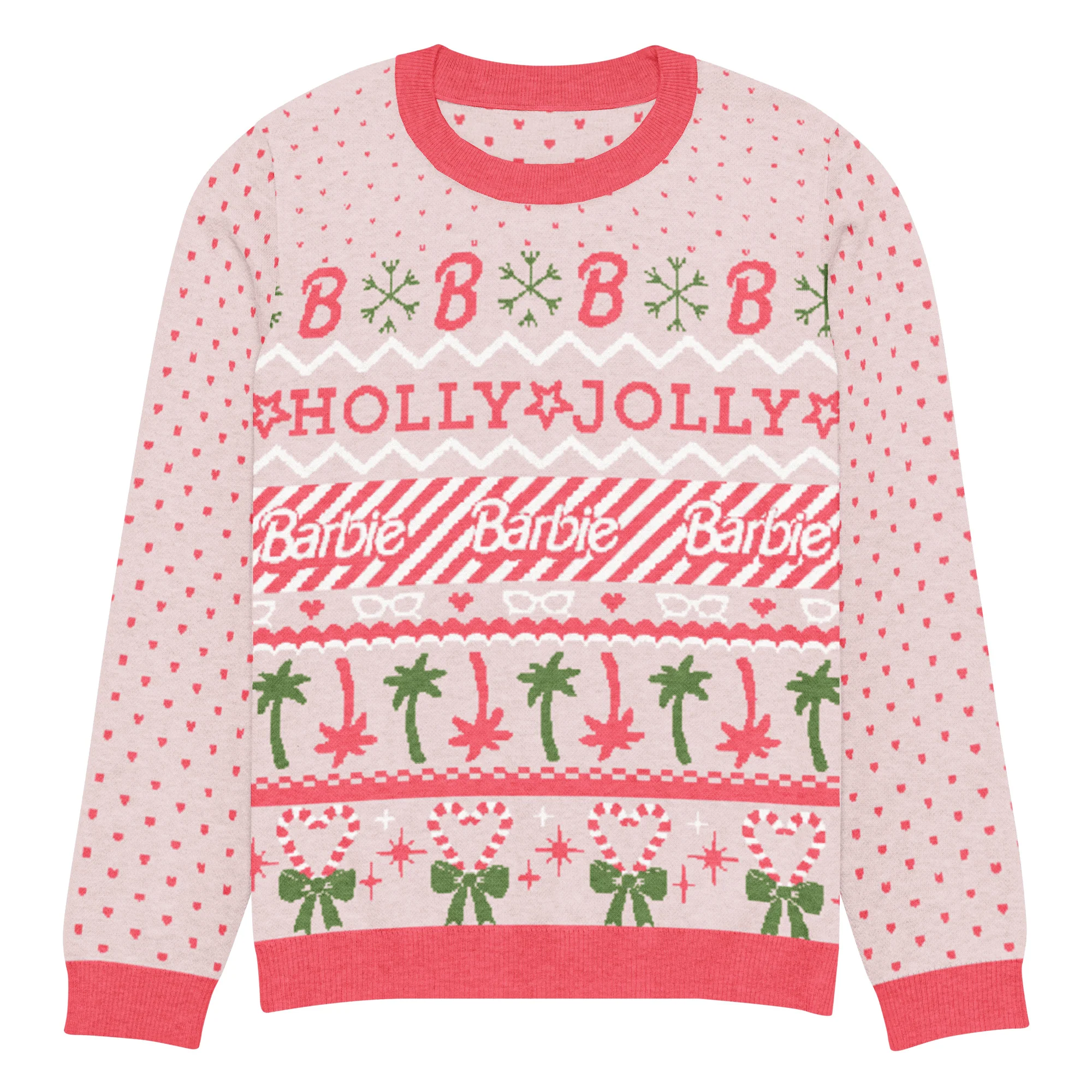 Barbie Holly Jolly Pink Ugly Sweater - Image 3