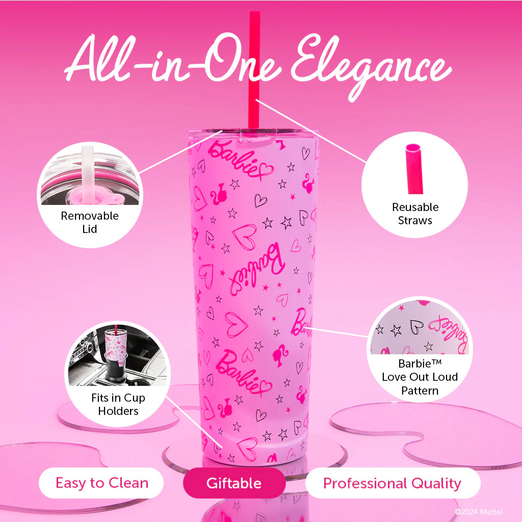 Barbie™ Love Out Loud Tumbler - 24 Oz - Image 5