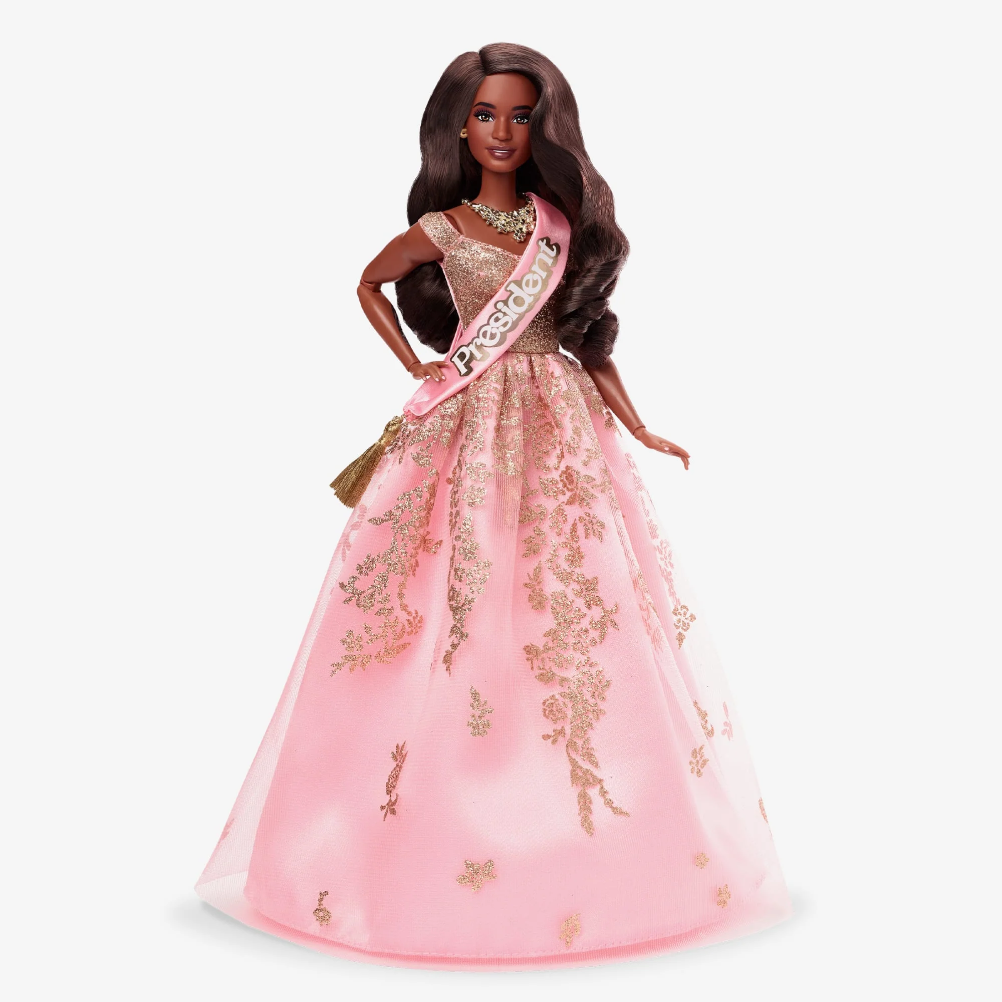 President Barbie in Pink and Gold Dress – Barbie The Movie - Image 2