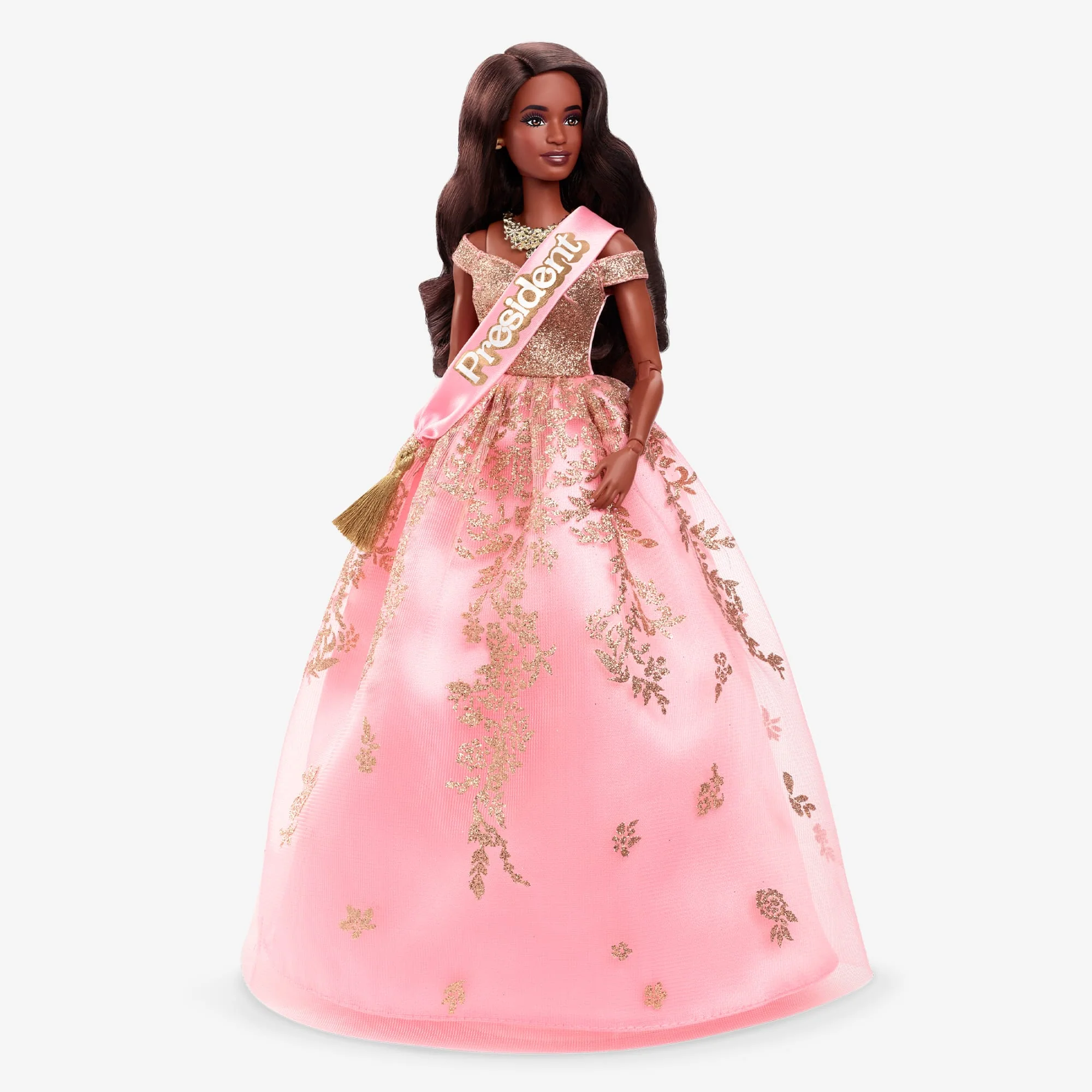 President Barbie in Pink and Gold Dress – Barbie The Movie - Image 4