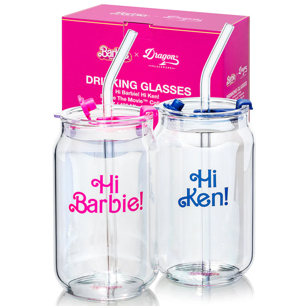 Barbie™ the Movie X Dragon Glassware® Hi Barbie! Hi Ken! Drinking Glasses - Image 13