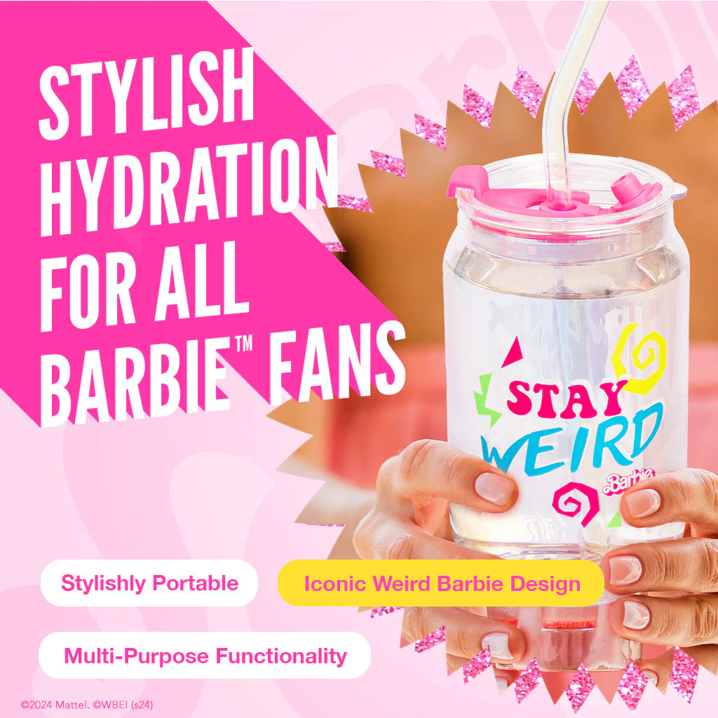 Barbie™ the Movie X Dragon Glassware® Weird Barbie™ Drinking Glasses - Image 3