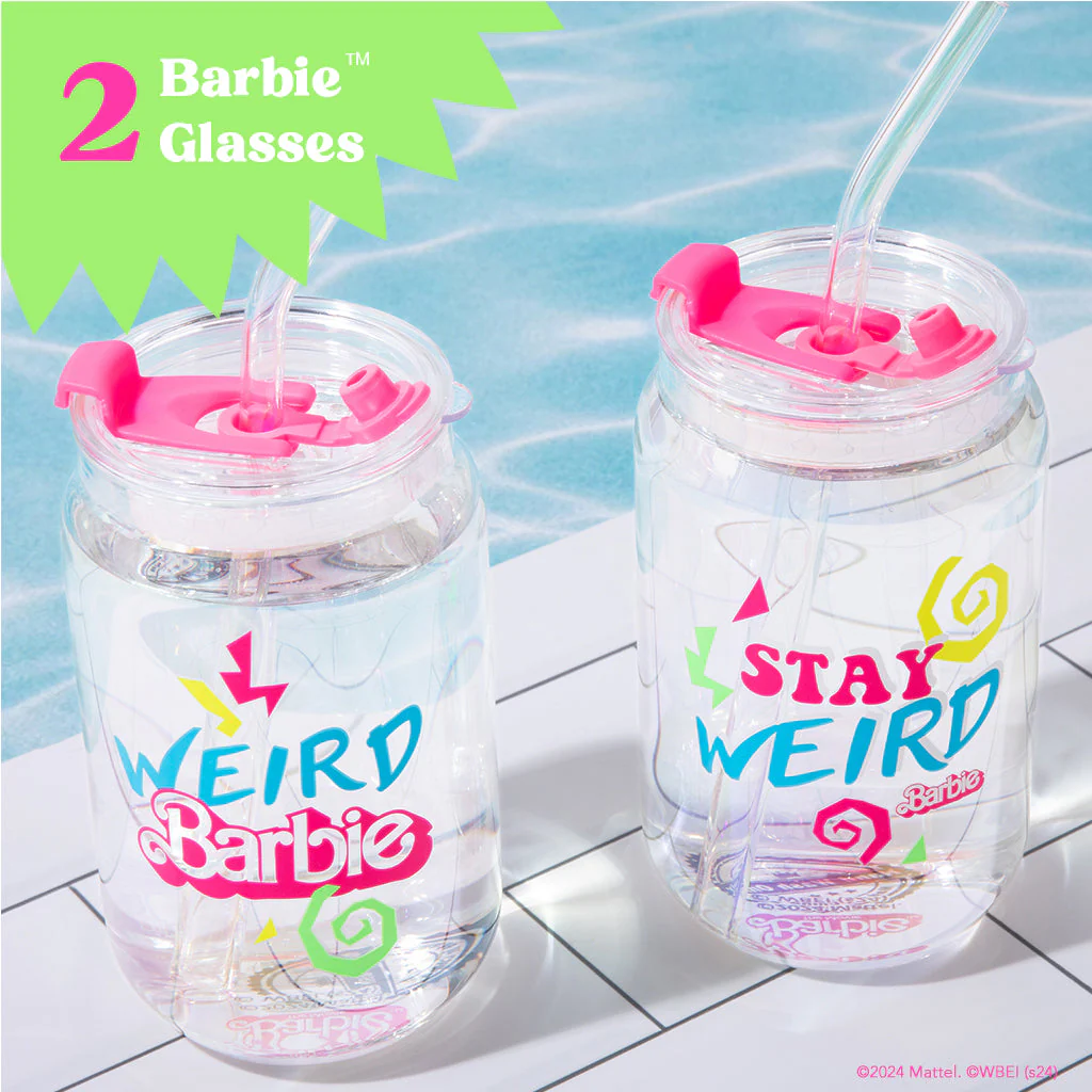 Barbie™ the Movie X Dragon Glassware® Weird Barbie™ Drinking Glasses - Image 8