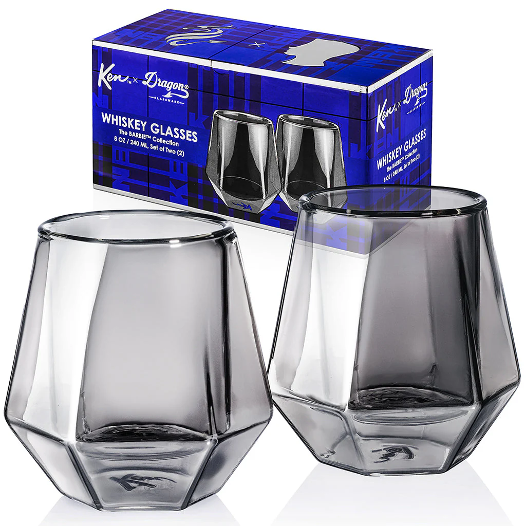 Barbie™ X Dragon Glassware® Ken™ Whiskey Glasses - Image 13