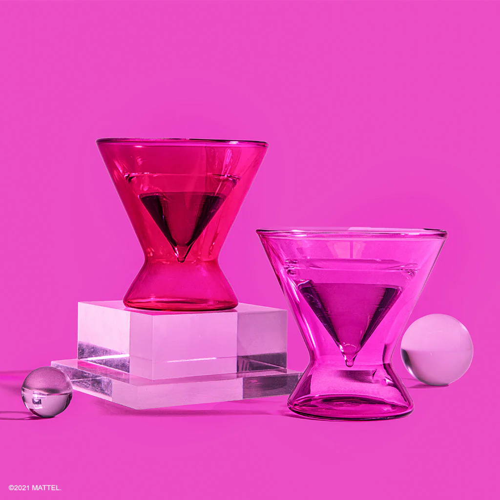 Barbie™ X Dragon Glassware® Stemless Martini Glasses - Image 2
