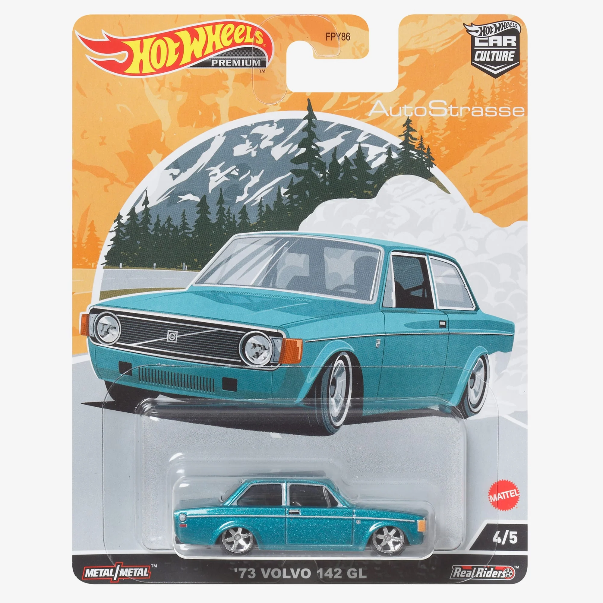 Hot Wheels Car Culture Circuit Legends Vehicles ’74 Volvo 142 GL - Image 3