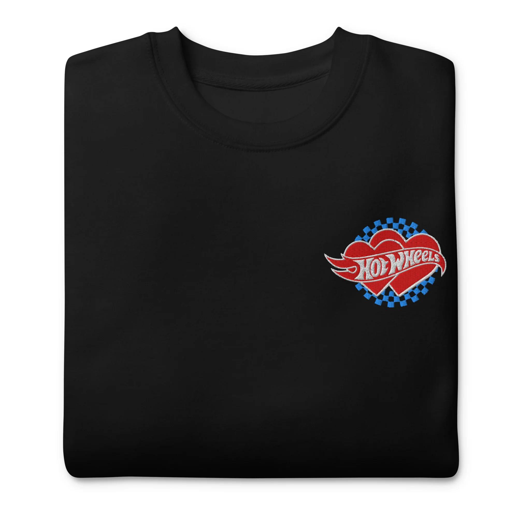 Hot Wheels Embroidered Checkered Hearts Sweatshirt - Image 5