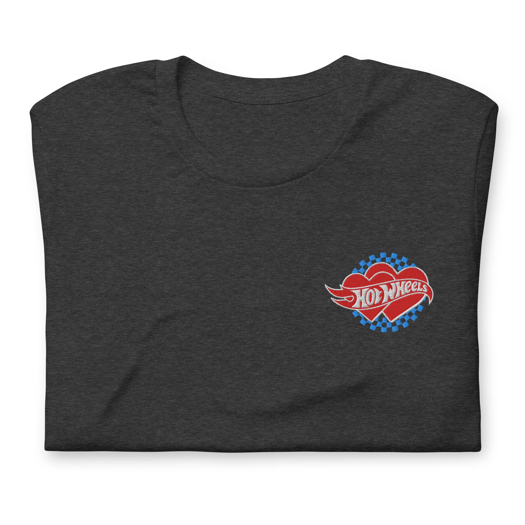 Hot Wheels Embroidered Checkered Hearts T-Shirt - Image 5