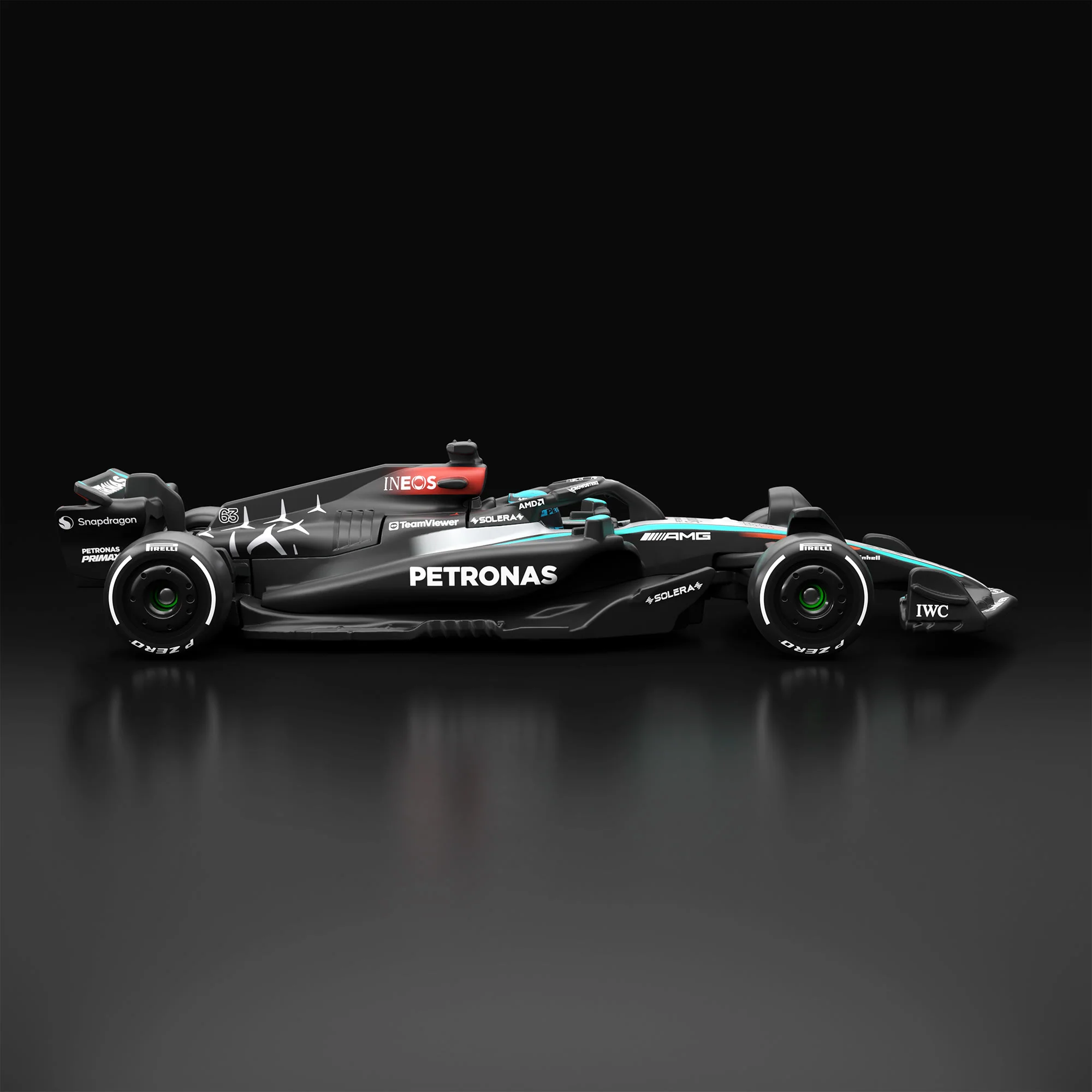 Hot Wheels F1 Series: 2024 Mercedes-AMG PETRONAS Formula One Team W15 Car #63 - Image 4
