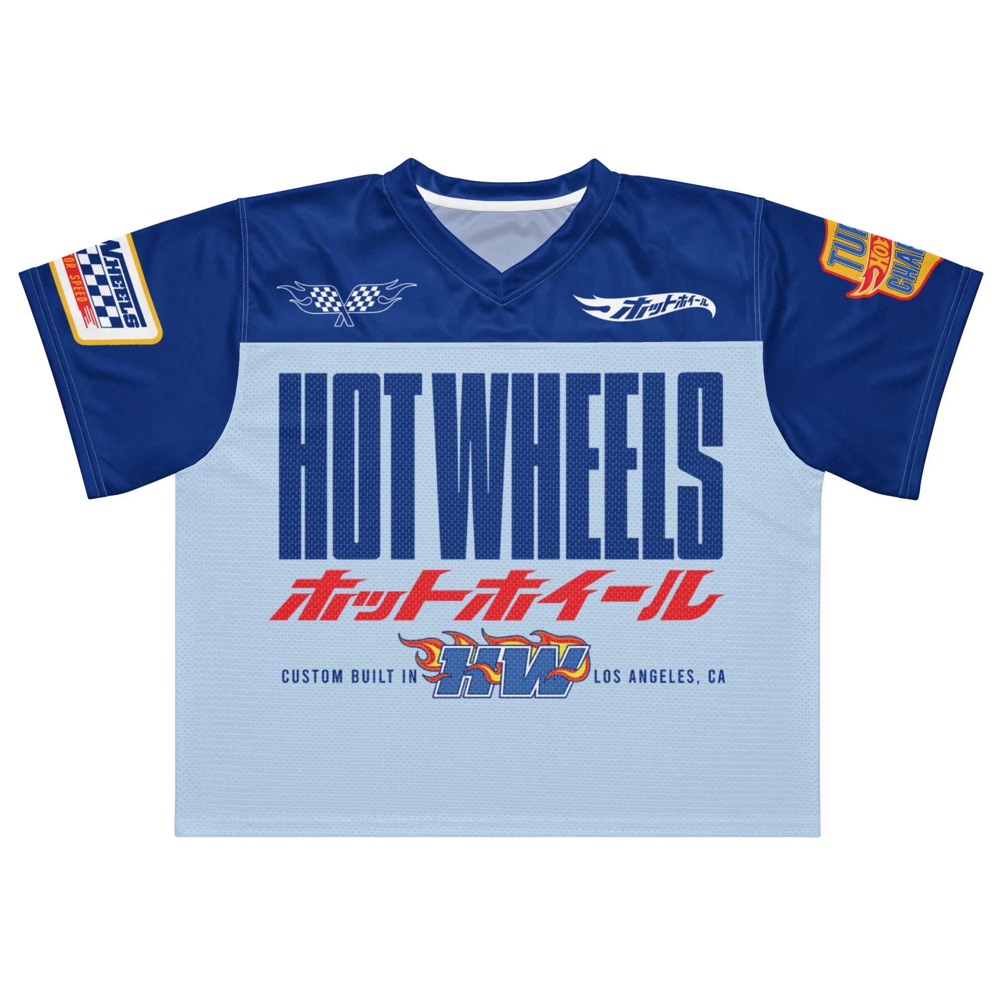 Hot Wheels in Kanji Blue Boxy Jersey - Image 7