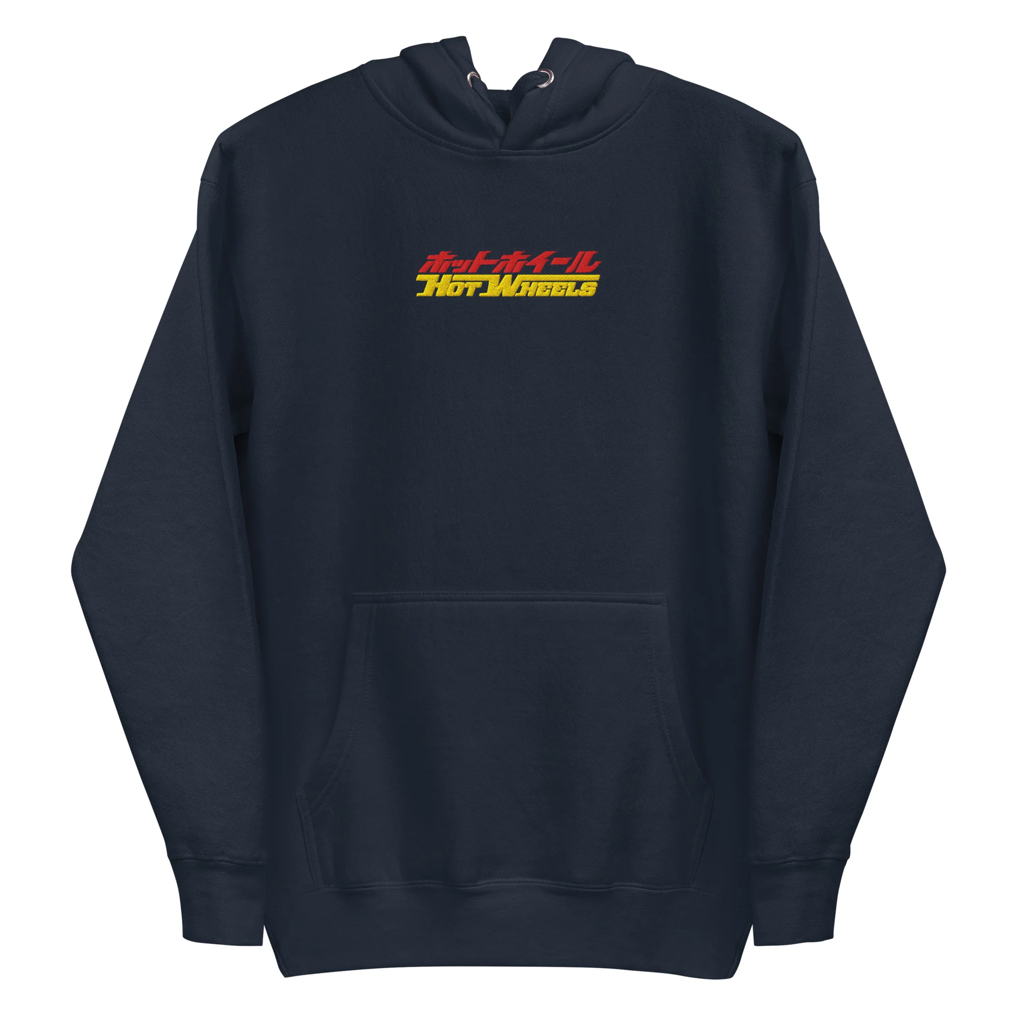 Hot Wheels in Kanji Navy Embroidered Hoodie - Image 4