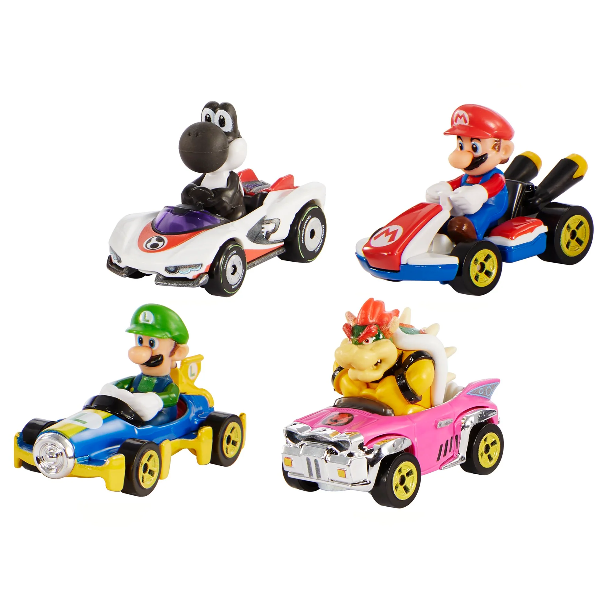 Hot Wheels Mario Kart Characters and Die-Cast Kart Vehicles, Set of 4 - Image 2