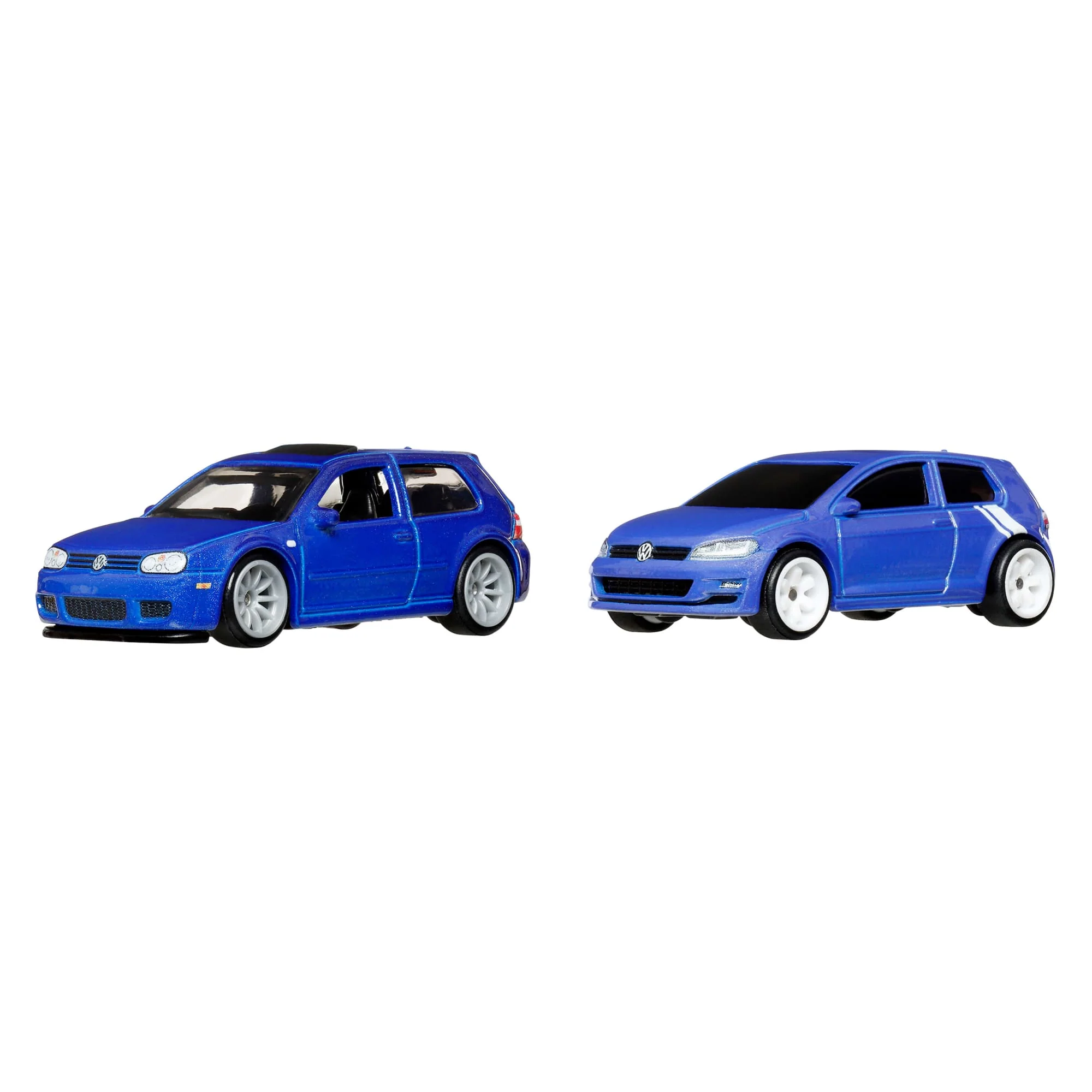 Hot Wheels Premium Car Culture 2-Pack 2004 Volkswagen Gold R32 & Volkswagen Golf MK7 - Image 2