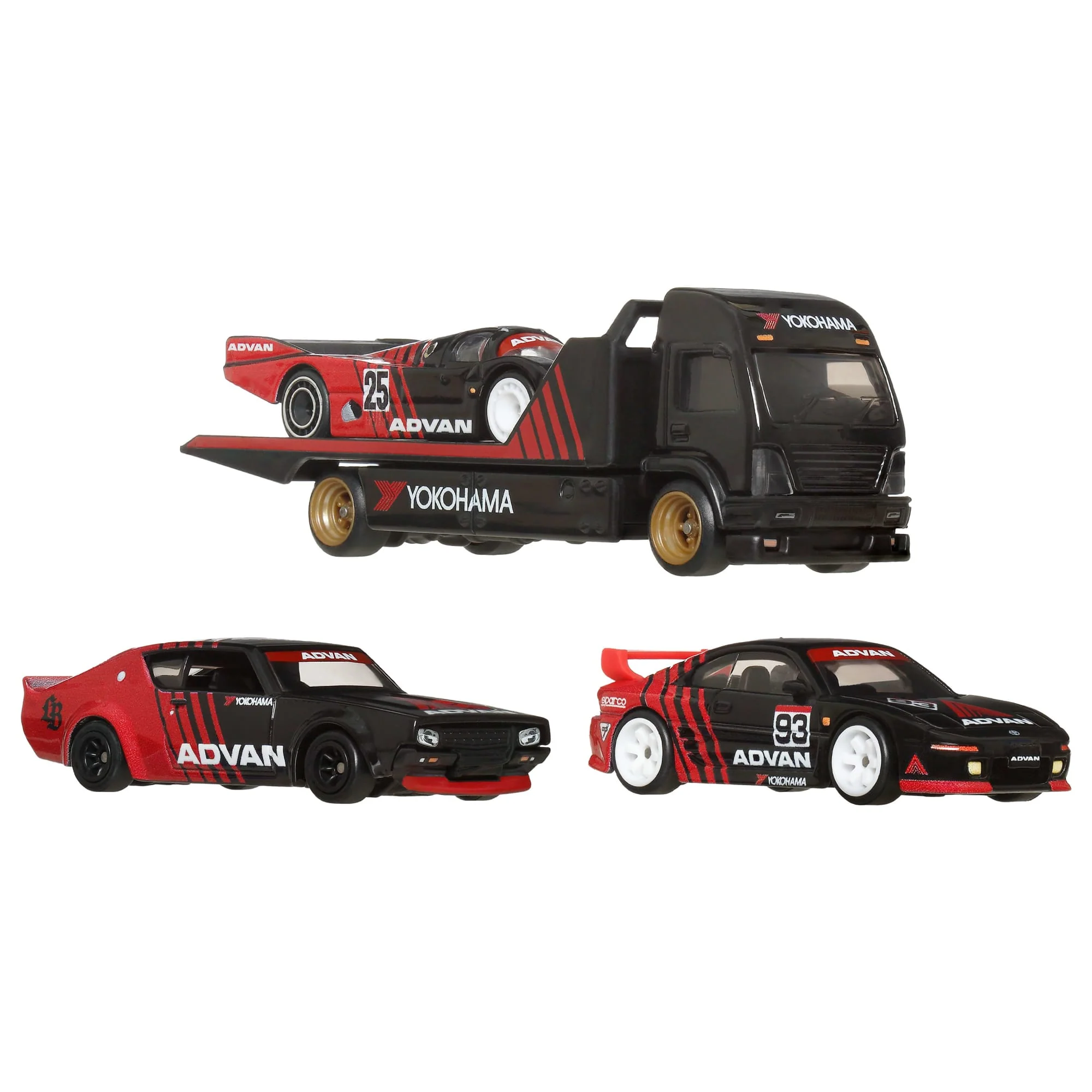 Hot Wheels Premium Collector Display Sets, 3 Cars & 1 Transporter - Image 2