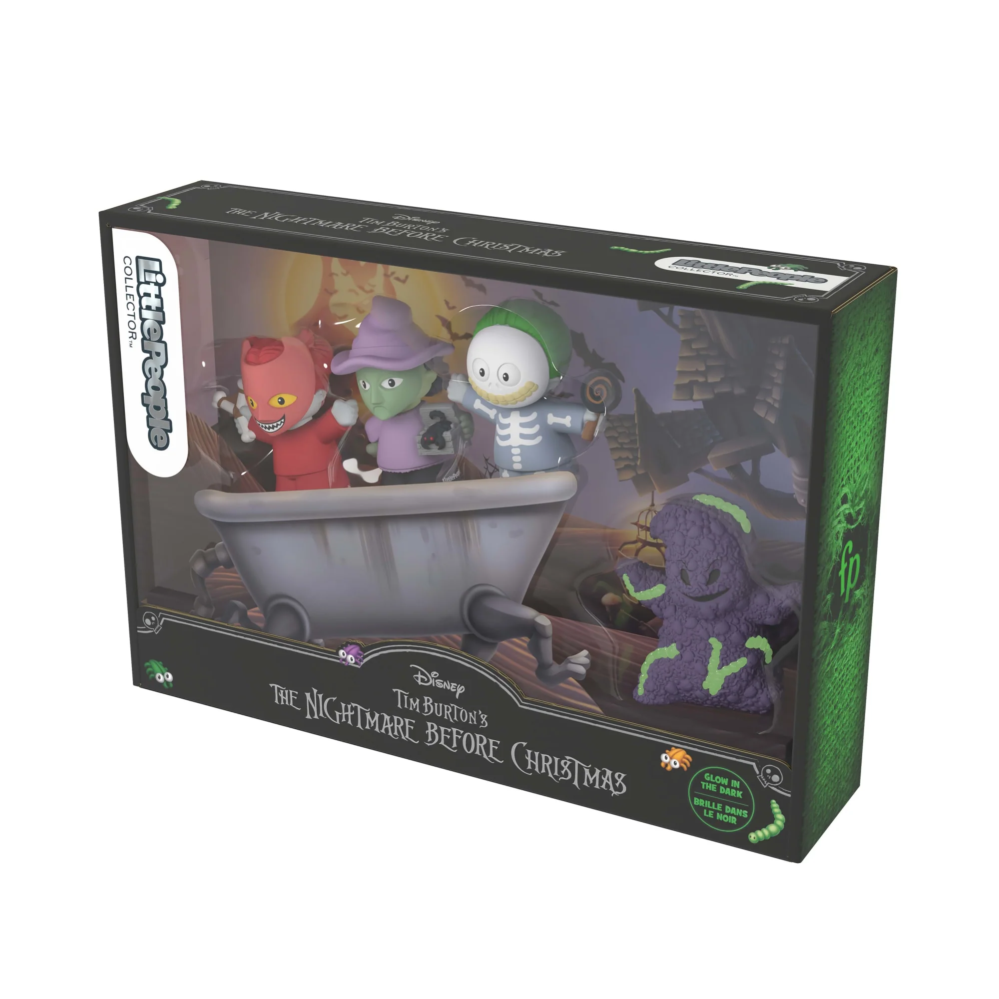 Little People Collector Disney Tim Burton’s The Nightmare Before Christmas Lock Shock & Barrel Set - Image 12