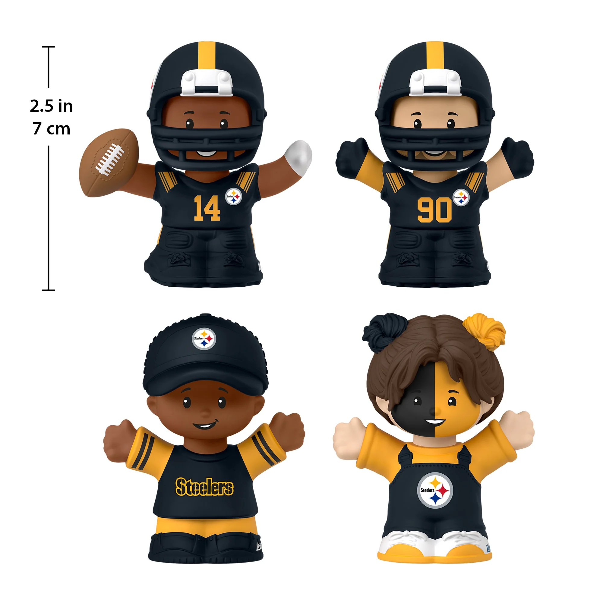 Little People Collector Pittsburgh Steelers Alternate Jersey Figure Set - Image 5