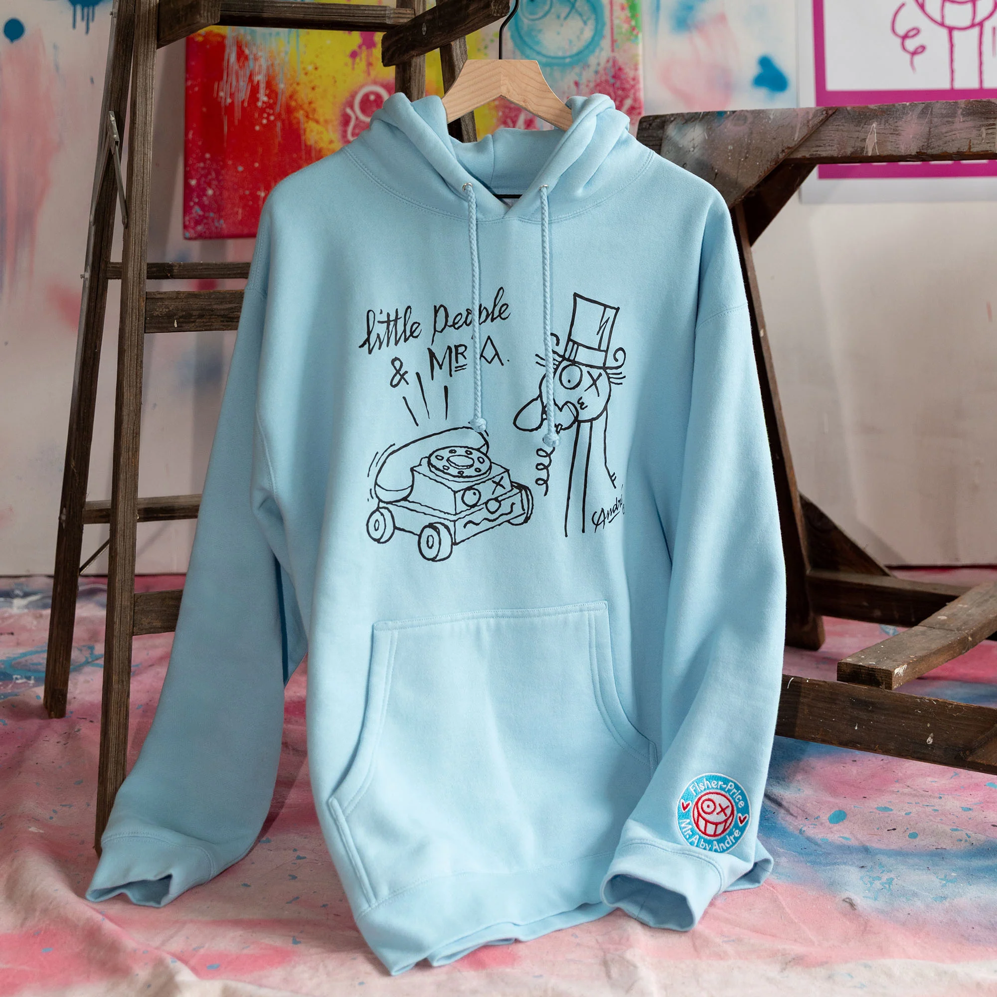 Fisher Price x André Saraiva Light Blue Hoodie - Image 4