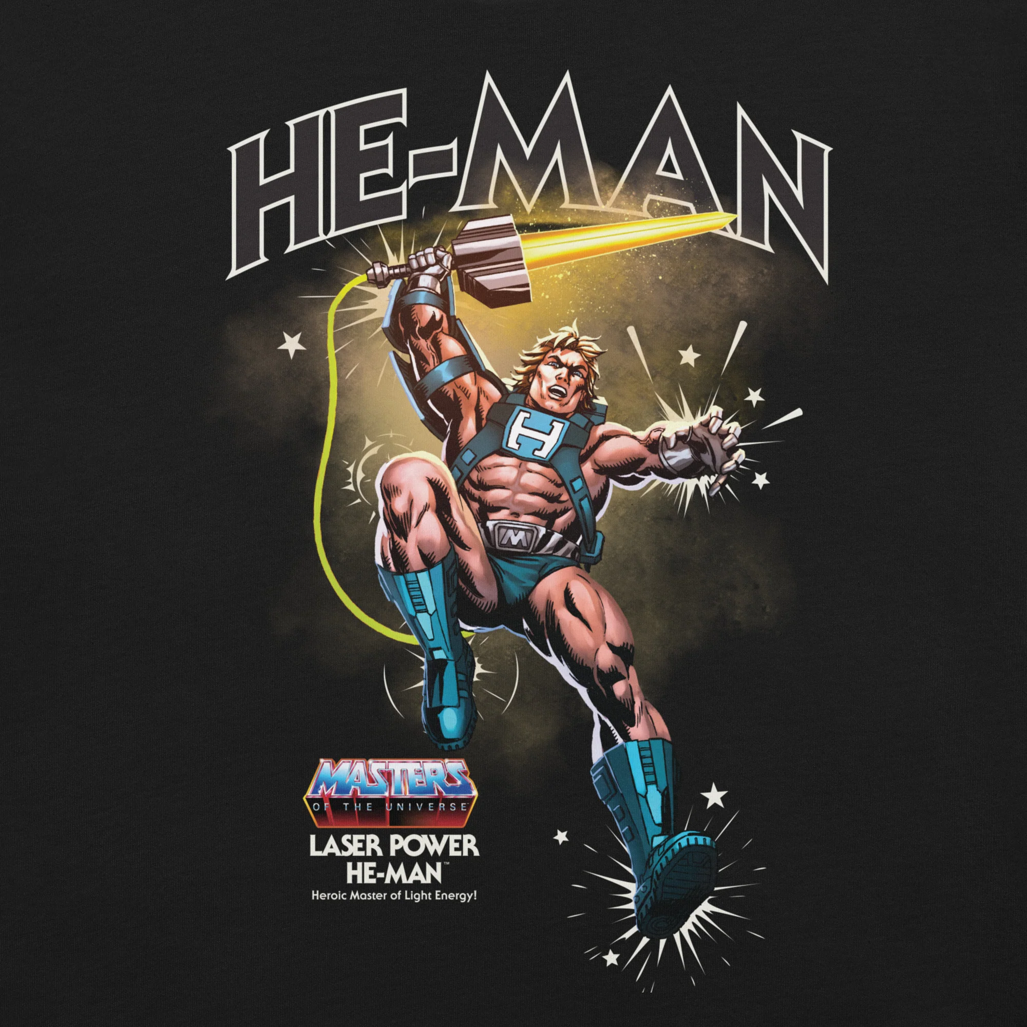 Masters of the Universe Laser Power He-Man Black T-shirt - Image 3