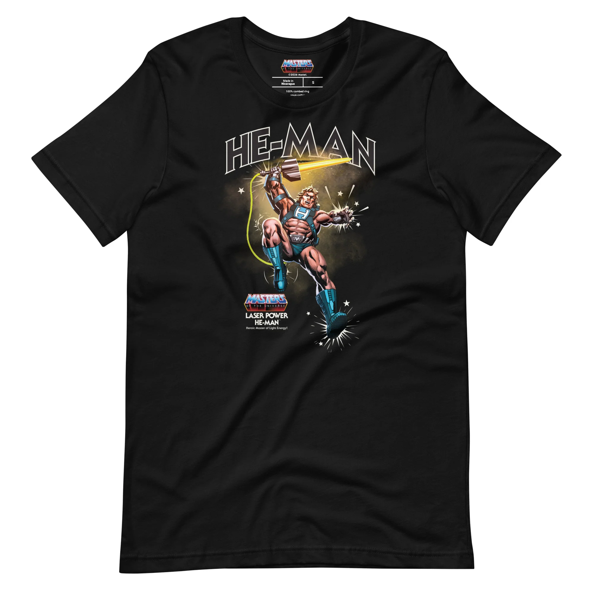 Masters of the Universe Laser Power He-Man Black T-shirt - Image 4
