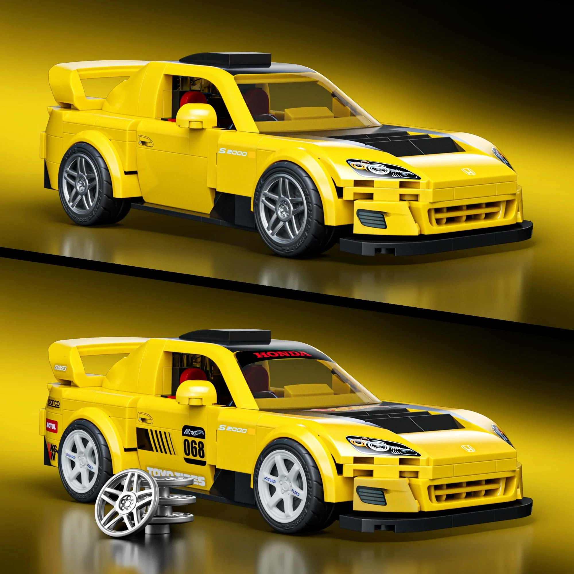 Mattel Brick Shop Hot Wheels ’07 Honda S2000 Building Set - Image 3
