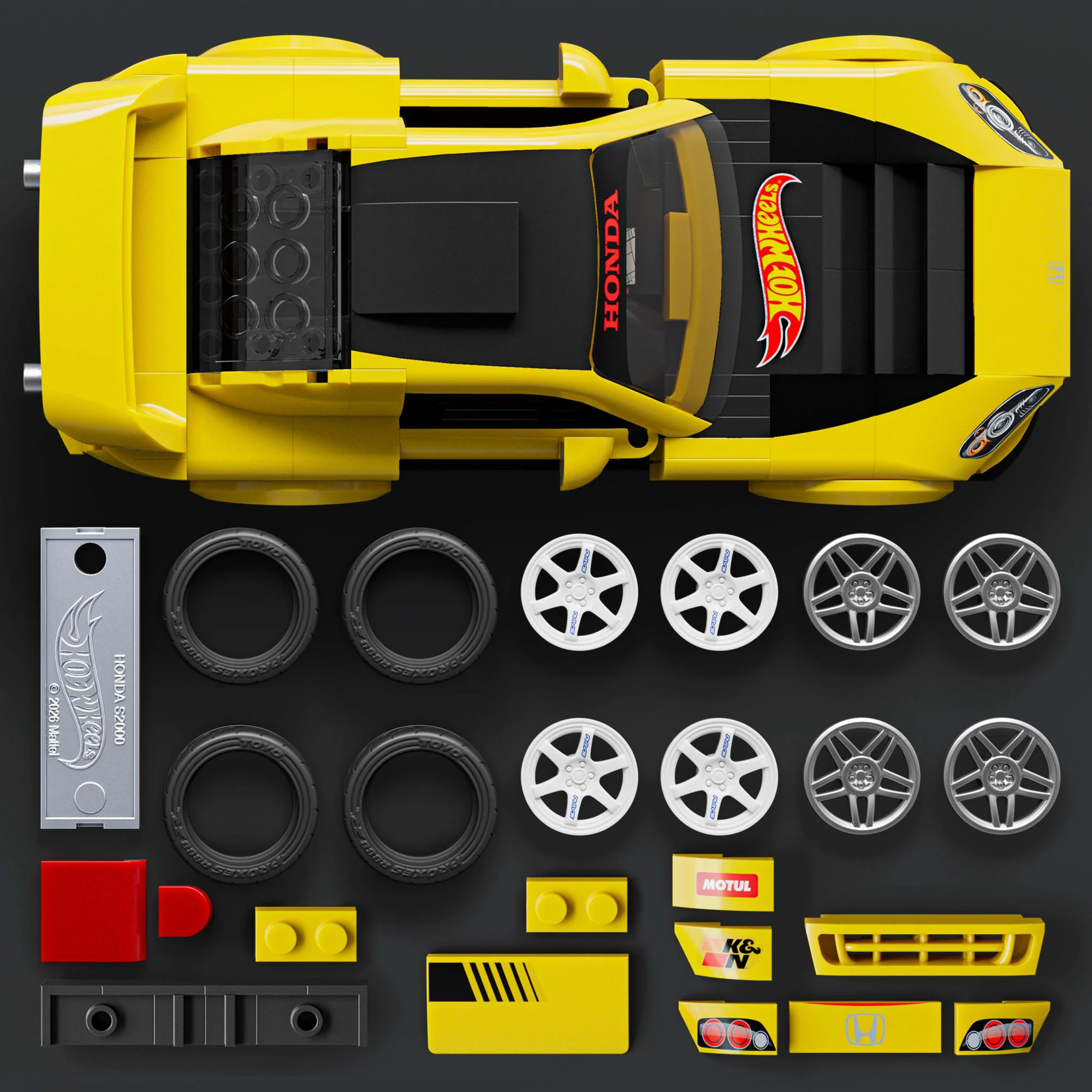 Mattel Brick Shop Hot Wheels ’07 Honda S2000 Building Set - Image 4