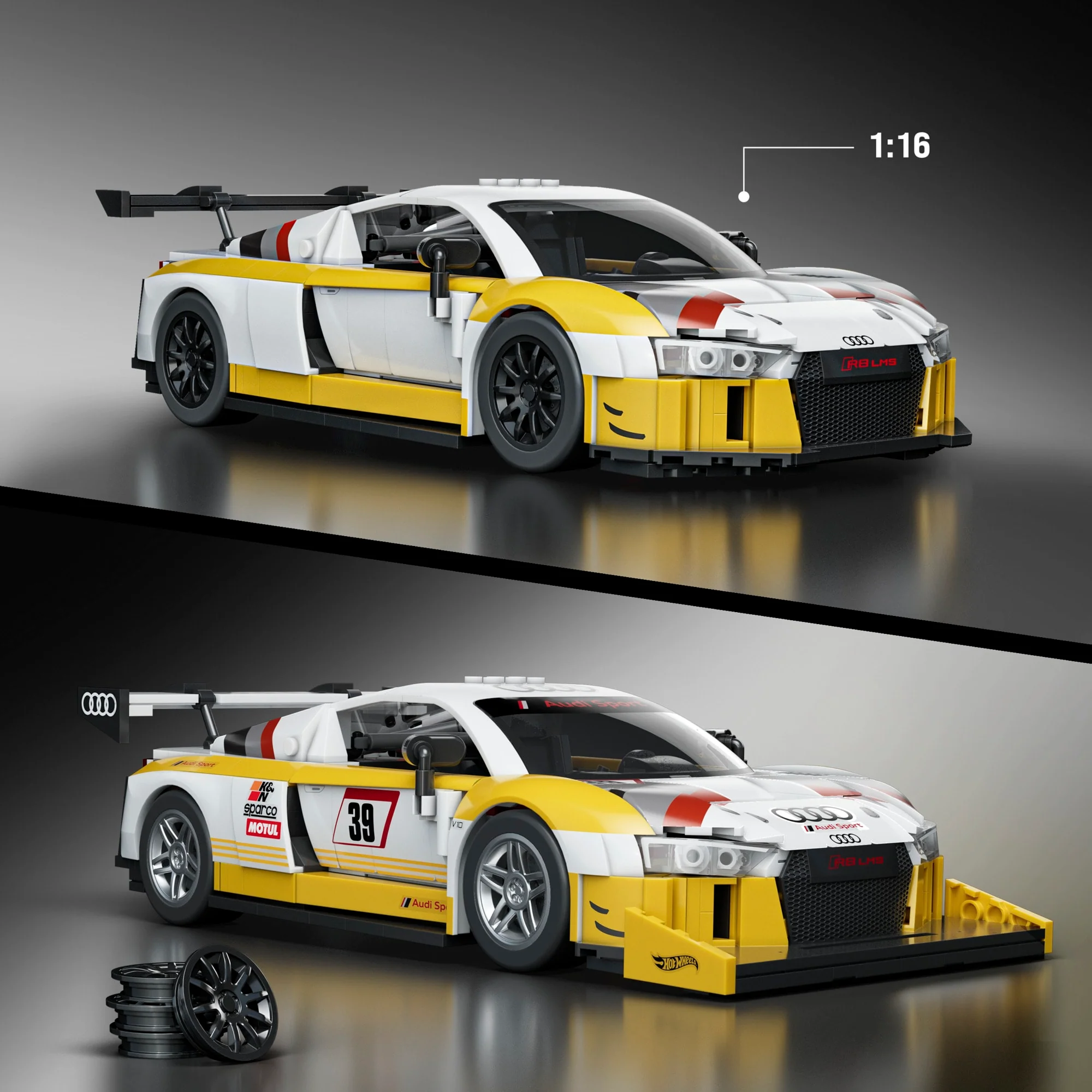 Mattel Brick Shop Hot Wheels ‘15 Audi R8 LMS Building Set - Image 3