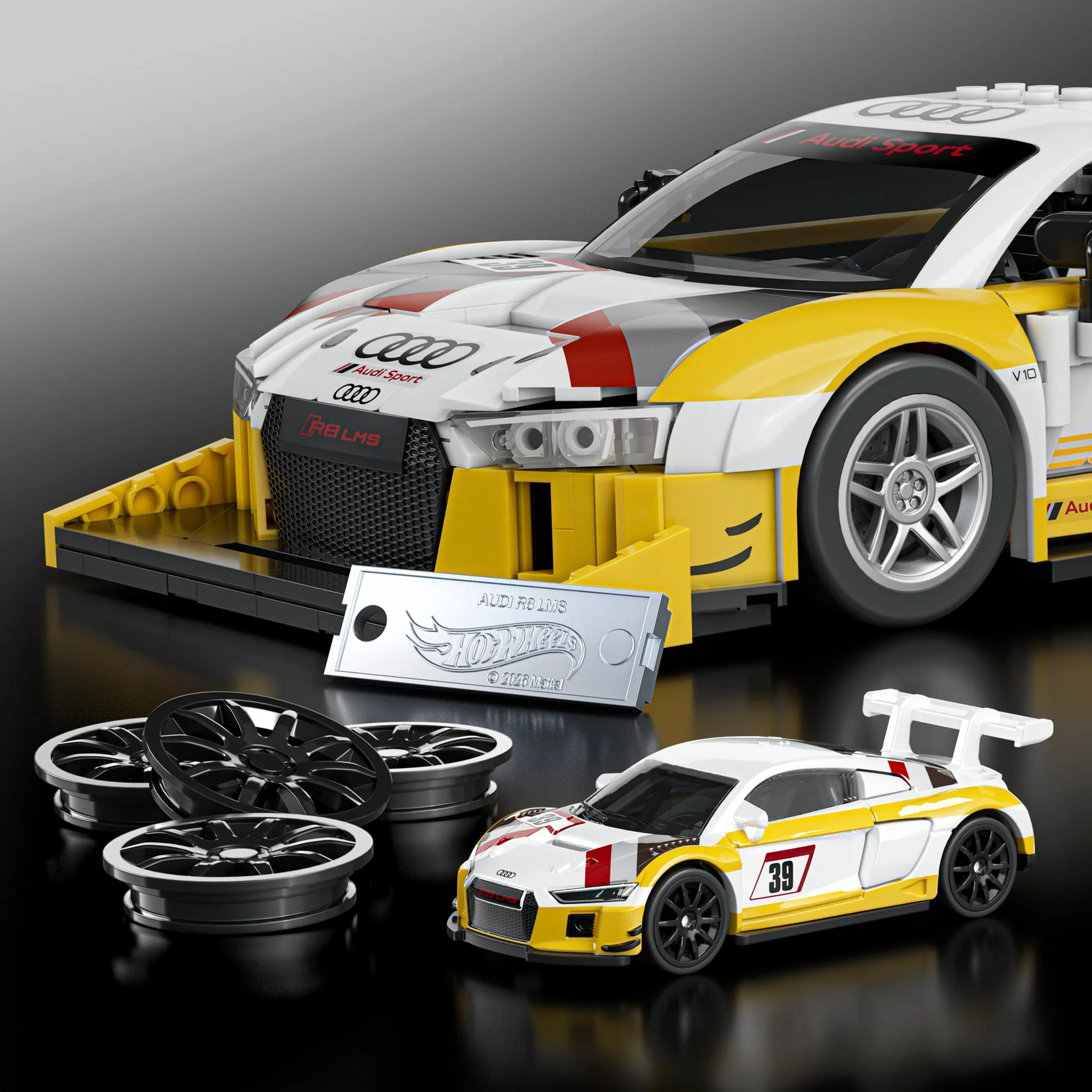 Mattel Brick Shop Hot Wheels ‘15 Audi R8 LMS Building Set - Image 5