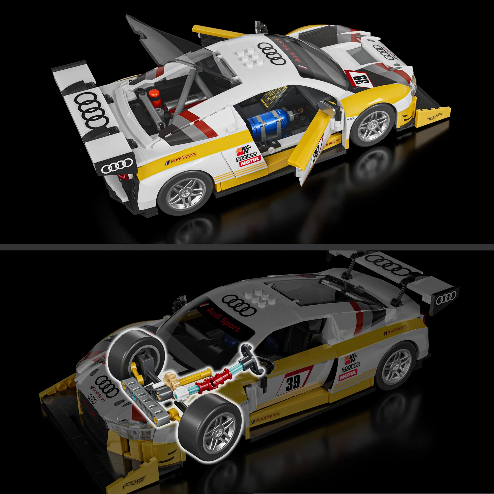 Mattel Brick Shop Hot Wheels ‘15 Audi R8 LMS Building Set - Image 6