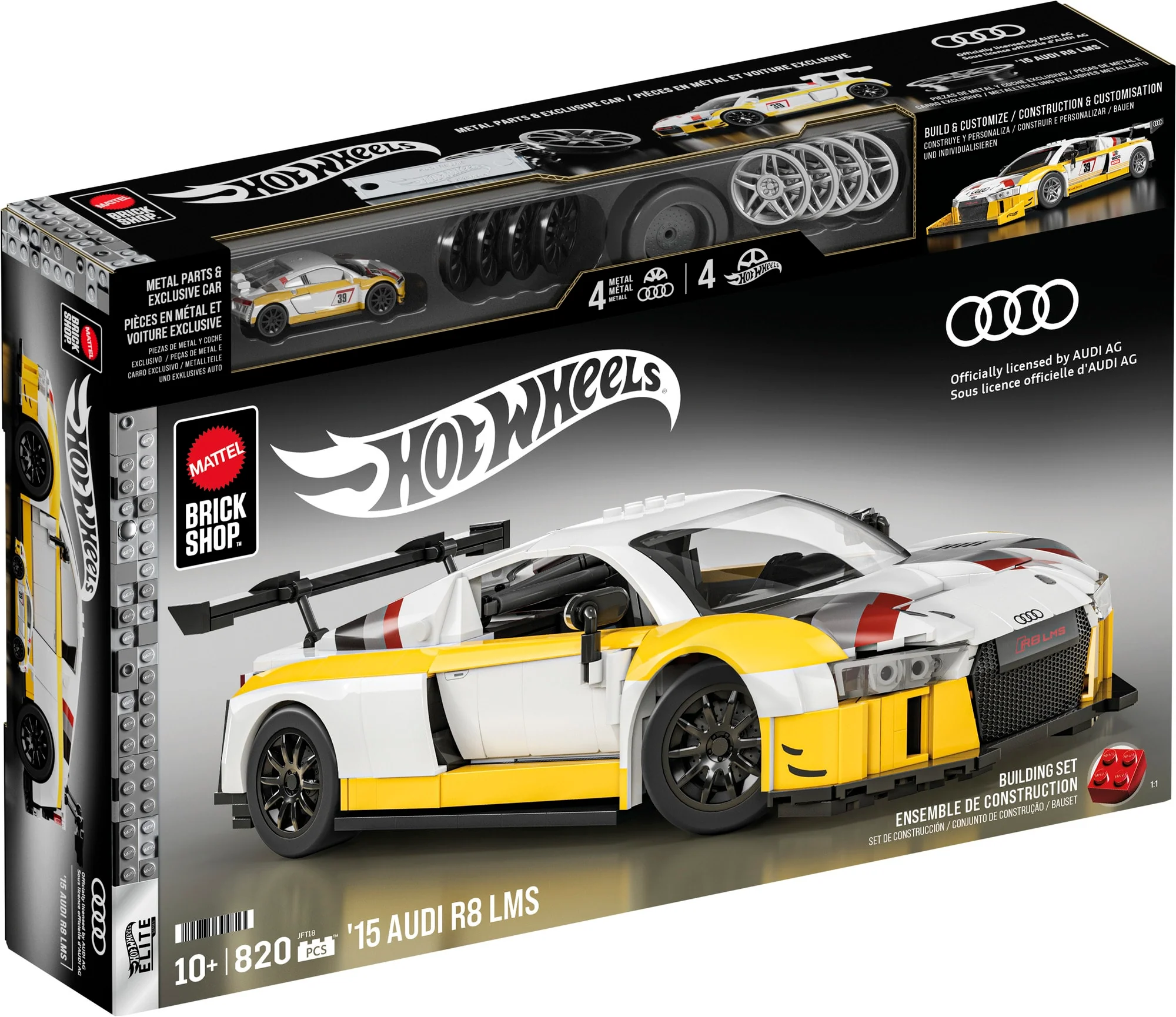 Mattel Brick Shop Hot Wheels ‘15 Audi R8 LMS Building Set - Image 7