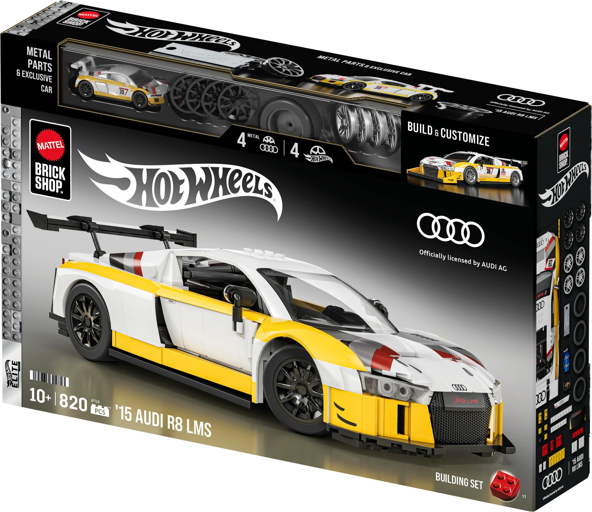 Mattel Brick Shop Hot Wheels ‘15 Audi R8 LMS Building Set - Image 8