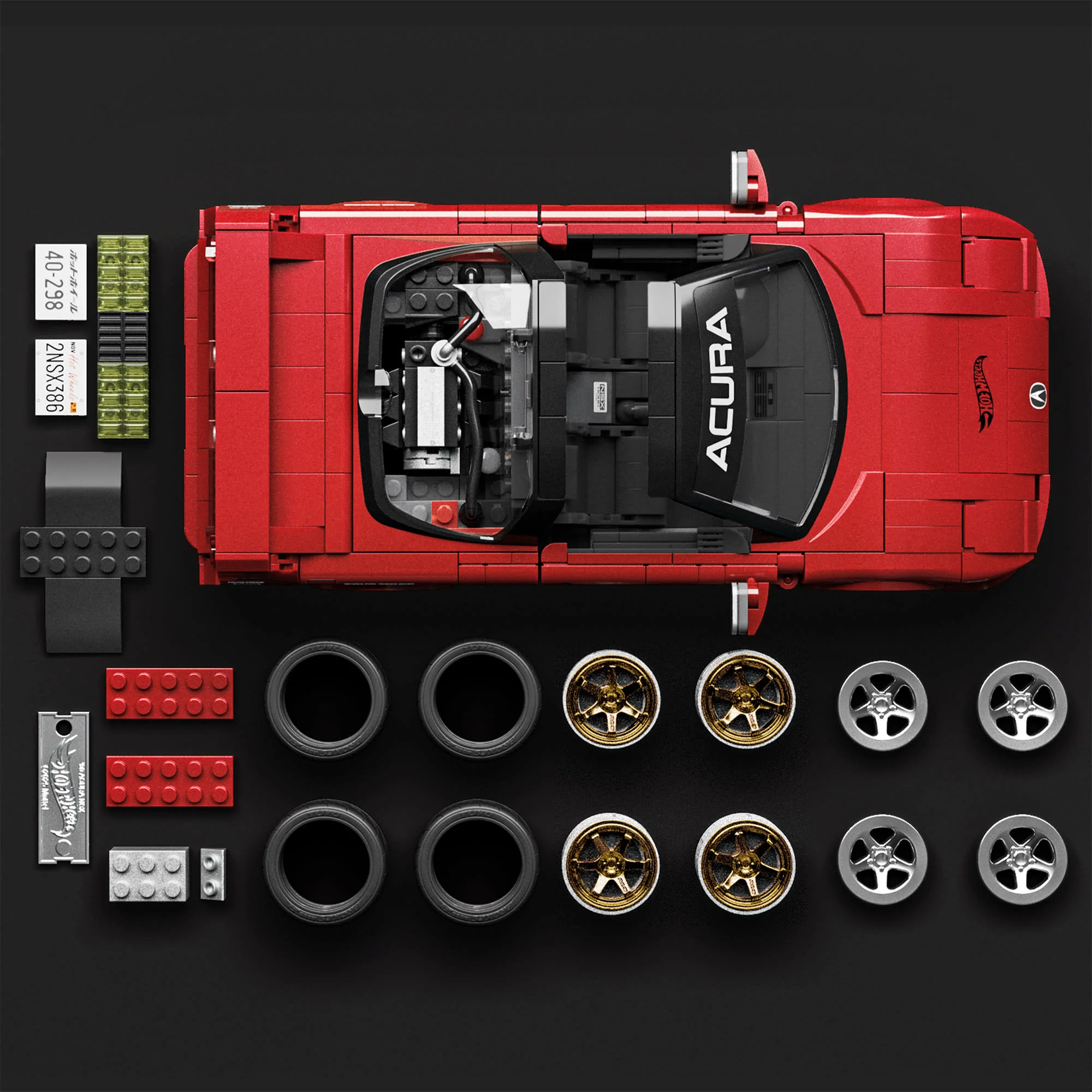 Mattel Brick Shop Hot Wheels ’90 Acura NSX Building Set - Image 4