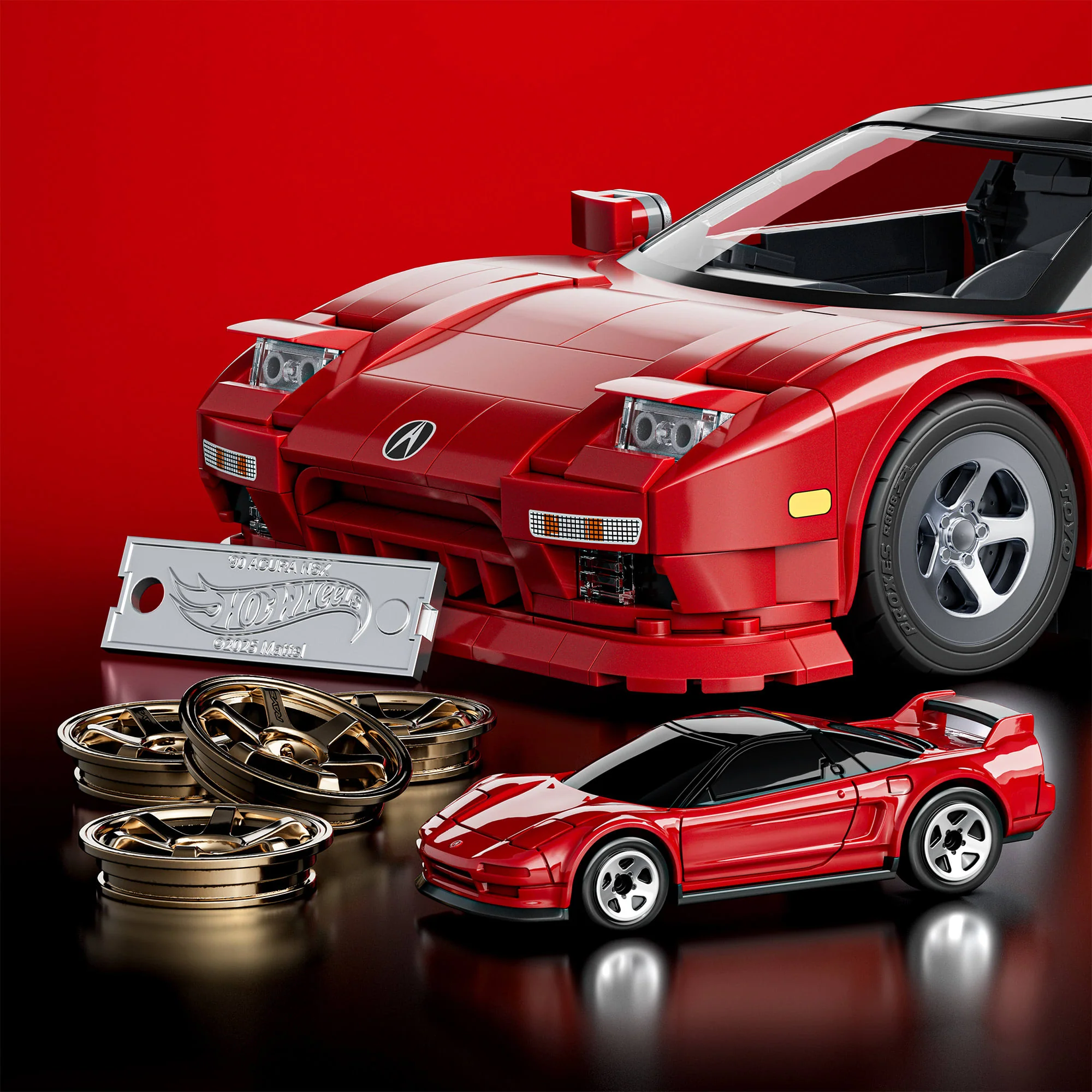 Mattel Brick Shop Hot Wheels ’90 Acura NSX Building Set - Image 5