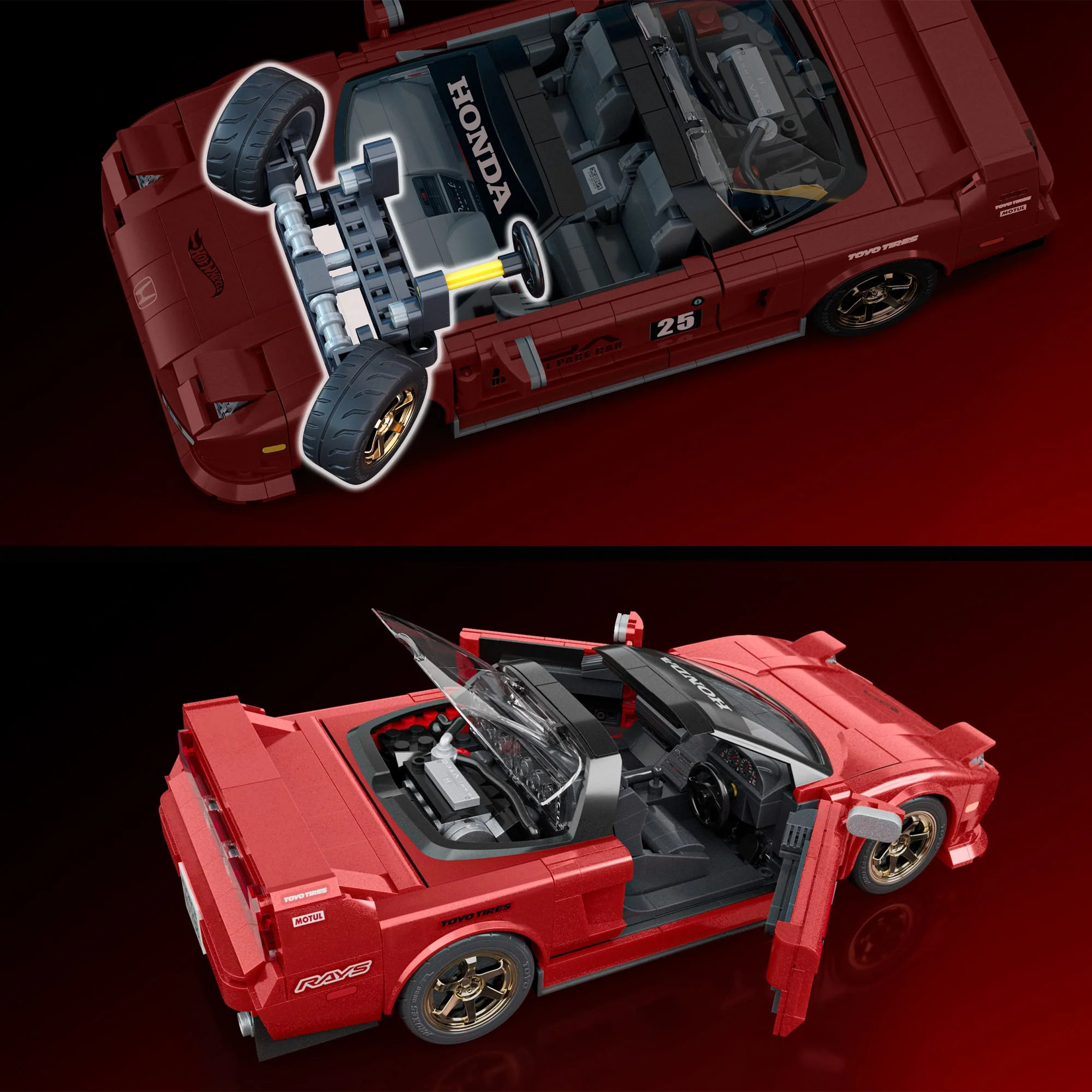Mattel Brick Shop Hot Wheels ’90 Acura NSX Building Set - Image 6