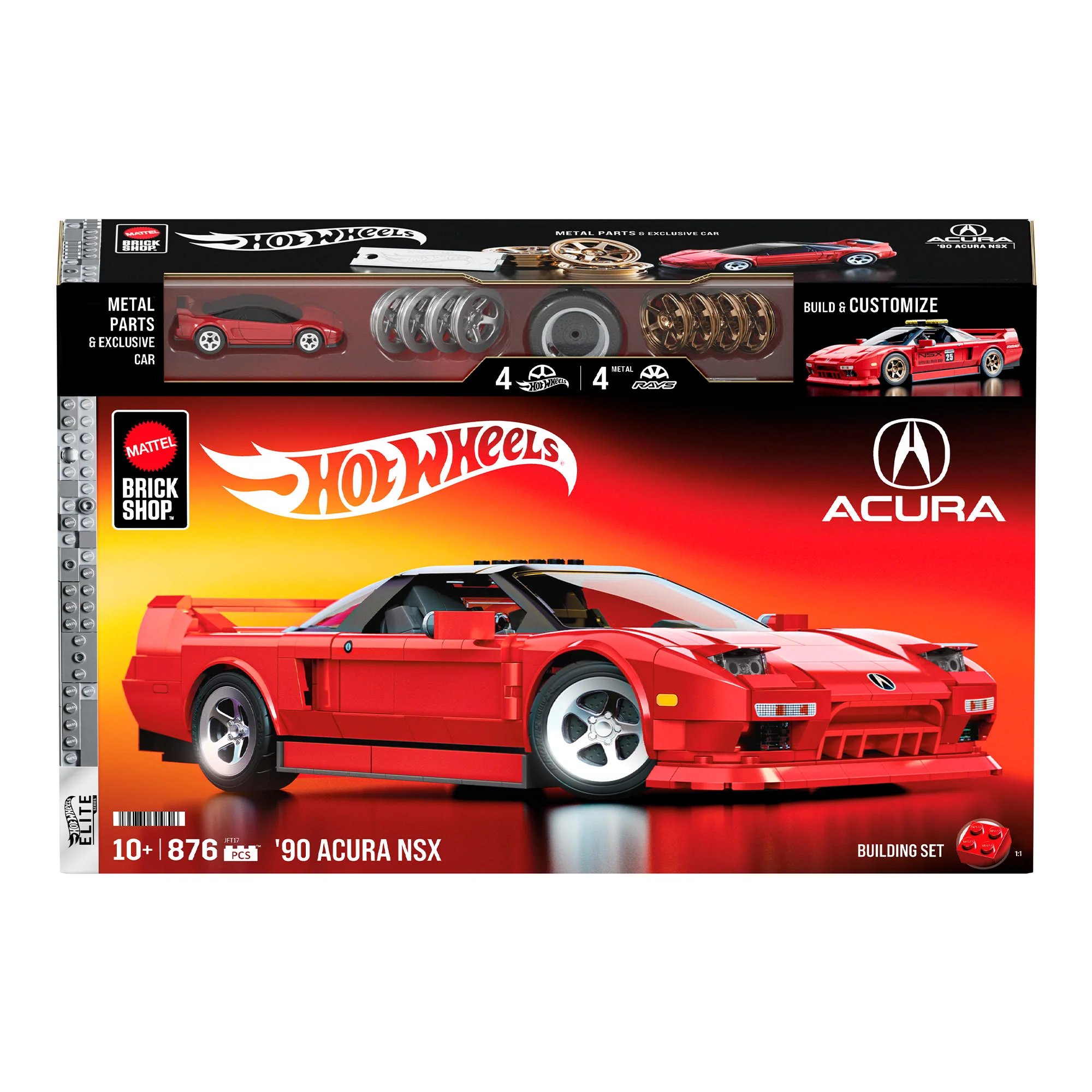 Mattel Brick Shop Hot Wheels ’90 Acura NSX Building Set - Image 7