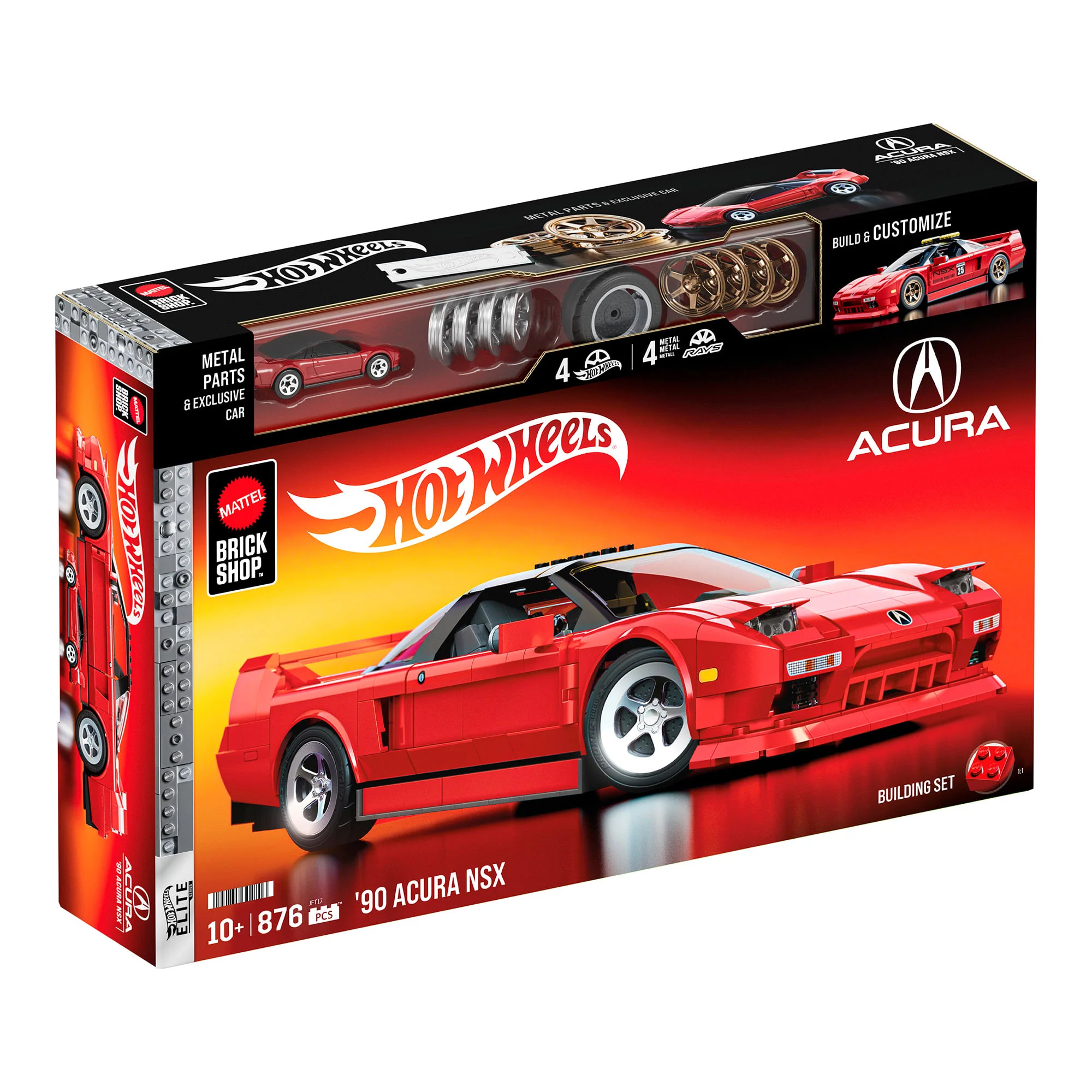 Mattel Brick Shop Hot Wheels ’90 Acura NSX Building Set - Image 8