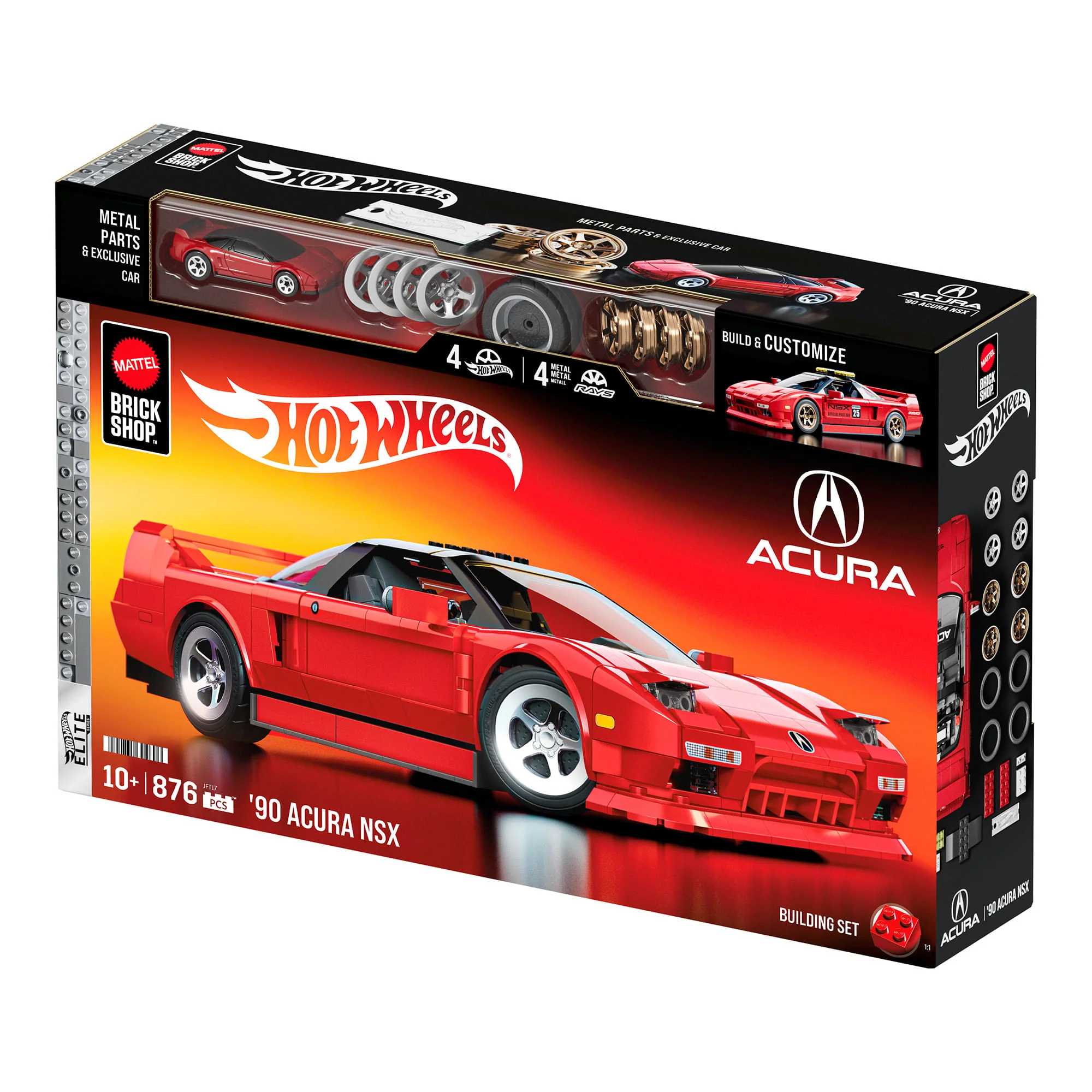 Mattel Brick Shop Hot Wheels ’90 Acura NSX Building Set - Image 9