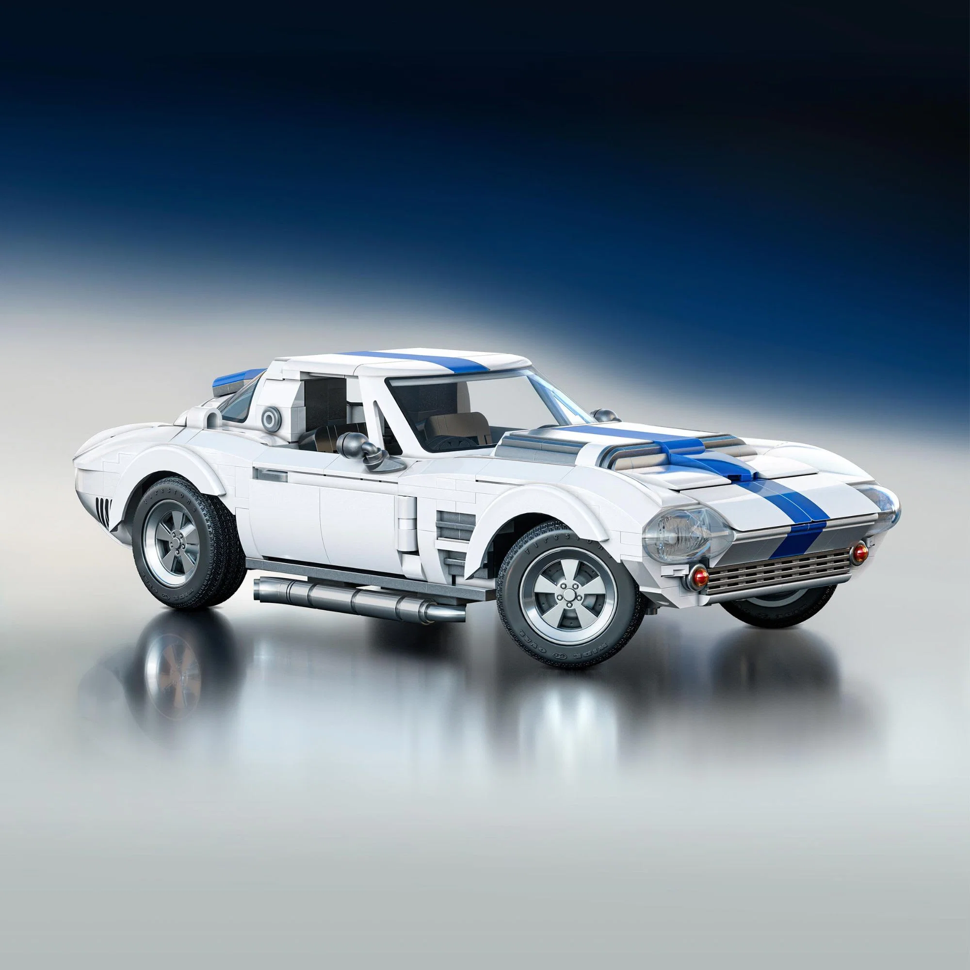 Mattel Brick Shop Hot Wheels Corvette Grand Sport Building Set - Image 10