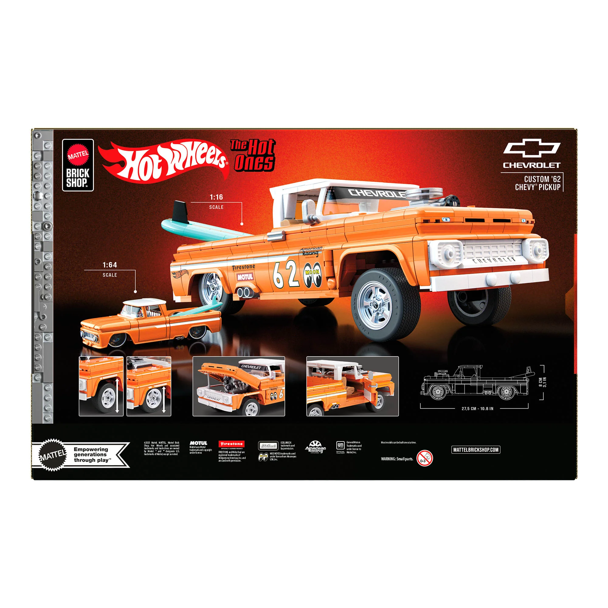 Mattel Brick Shop Hot Wheels Custom ’62 Chevy Pickup Building Set - Image 10