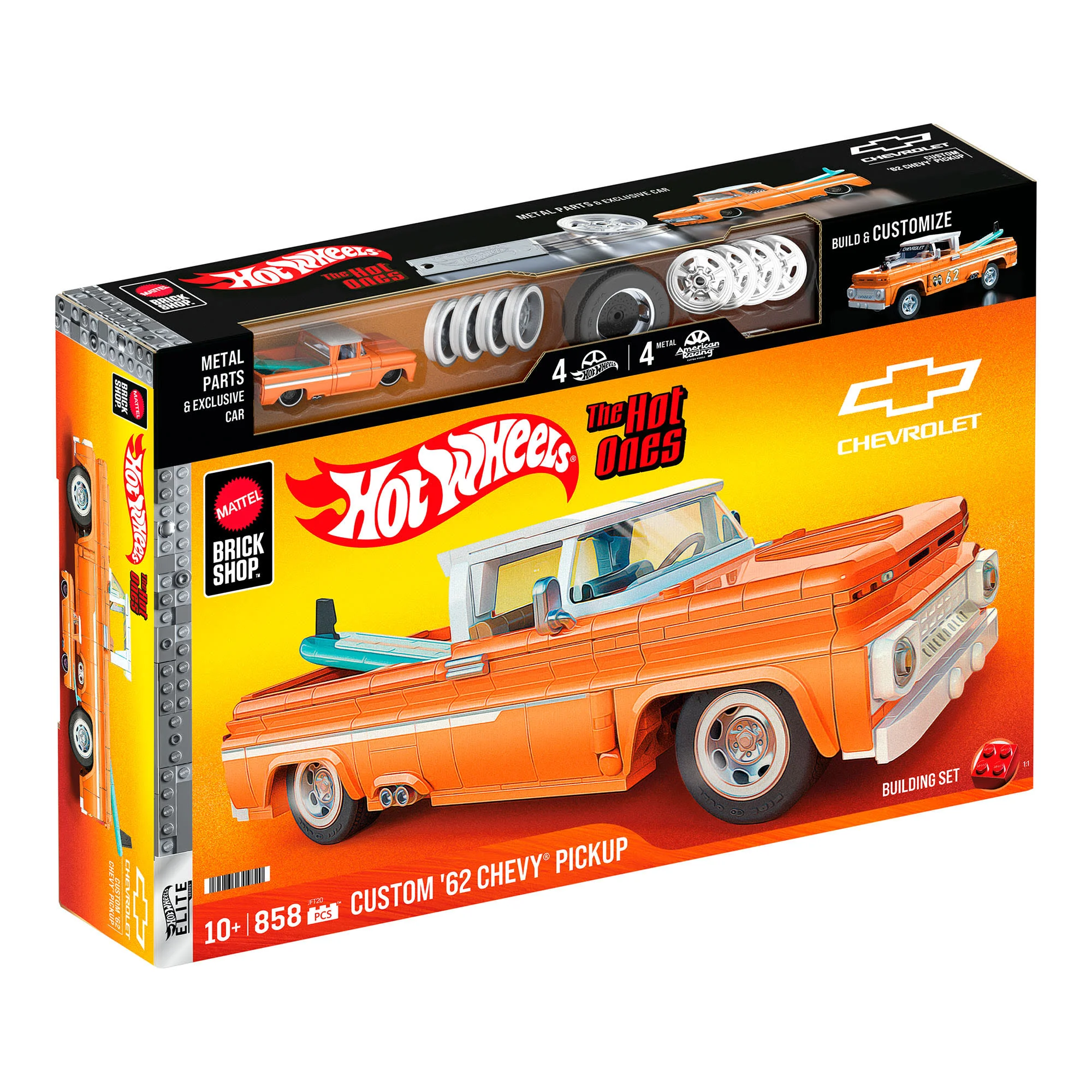 Mattel Brick Shop Hot Wheels Custom ’62 Chevy Pickup Building Set - Image 8