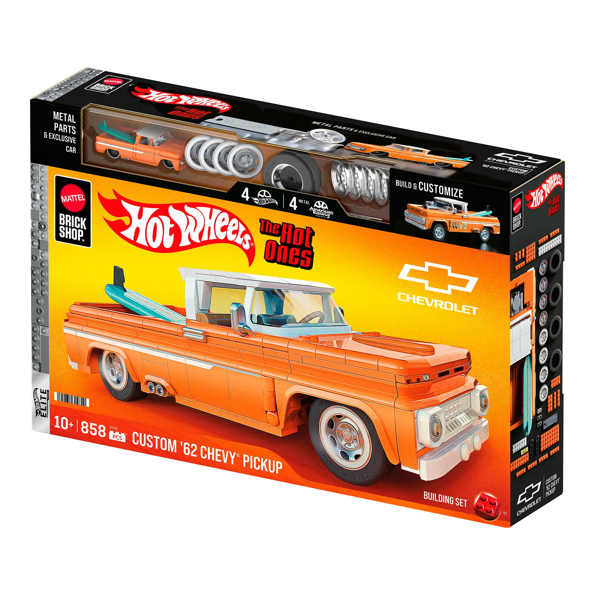 Mattel Brick Shop Hot Wheels Custom ’62 Chevy Pickup Building Set - Image 9