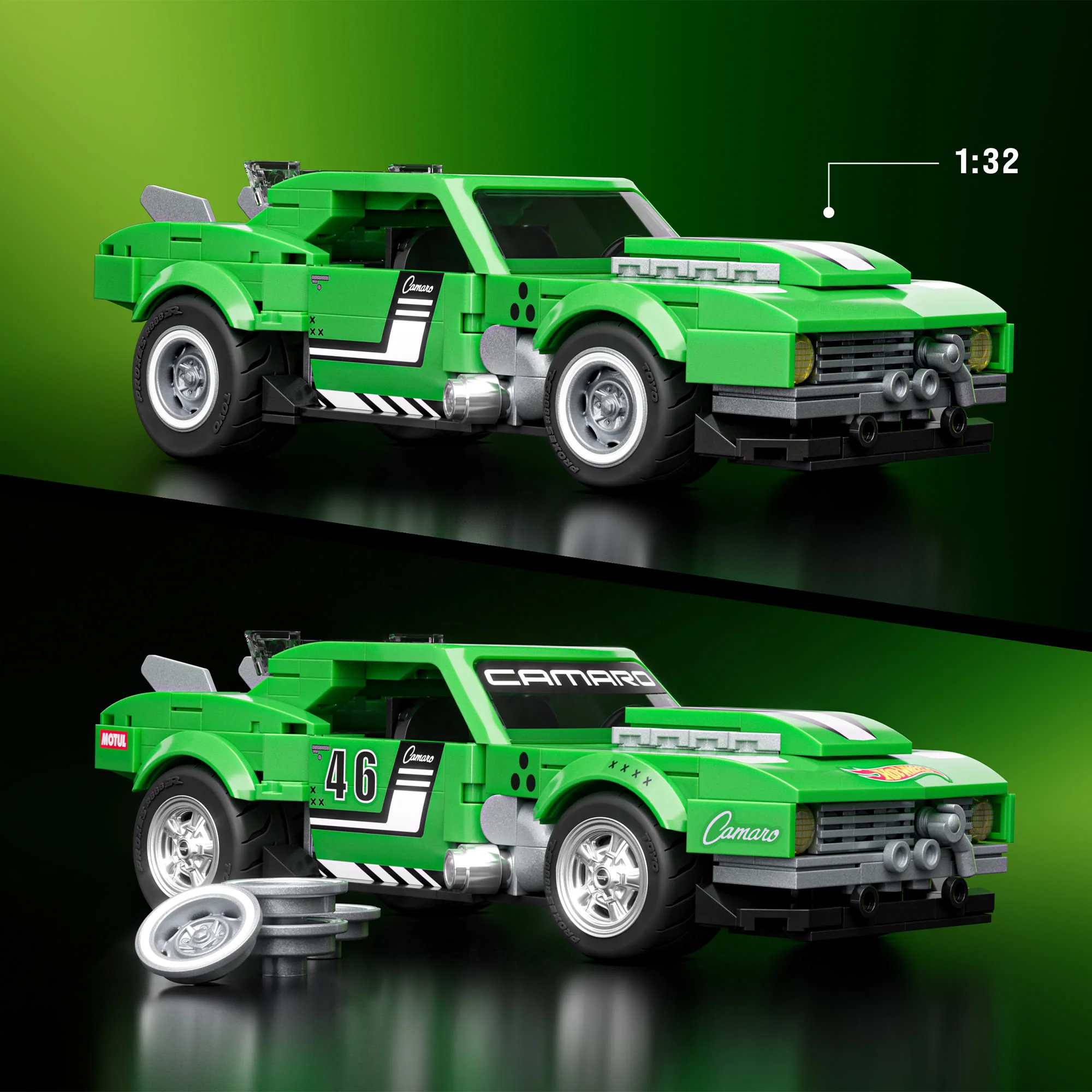Mattel Brick Shop Hot Wheels Custom ’68 Camaro Building Set - Image 3