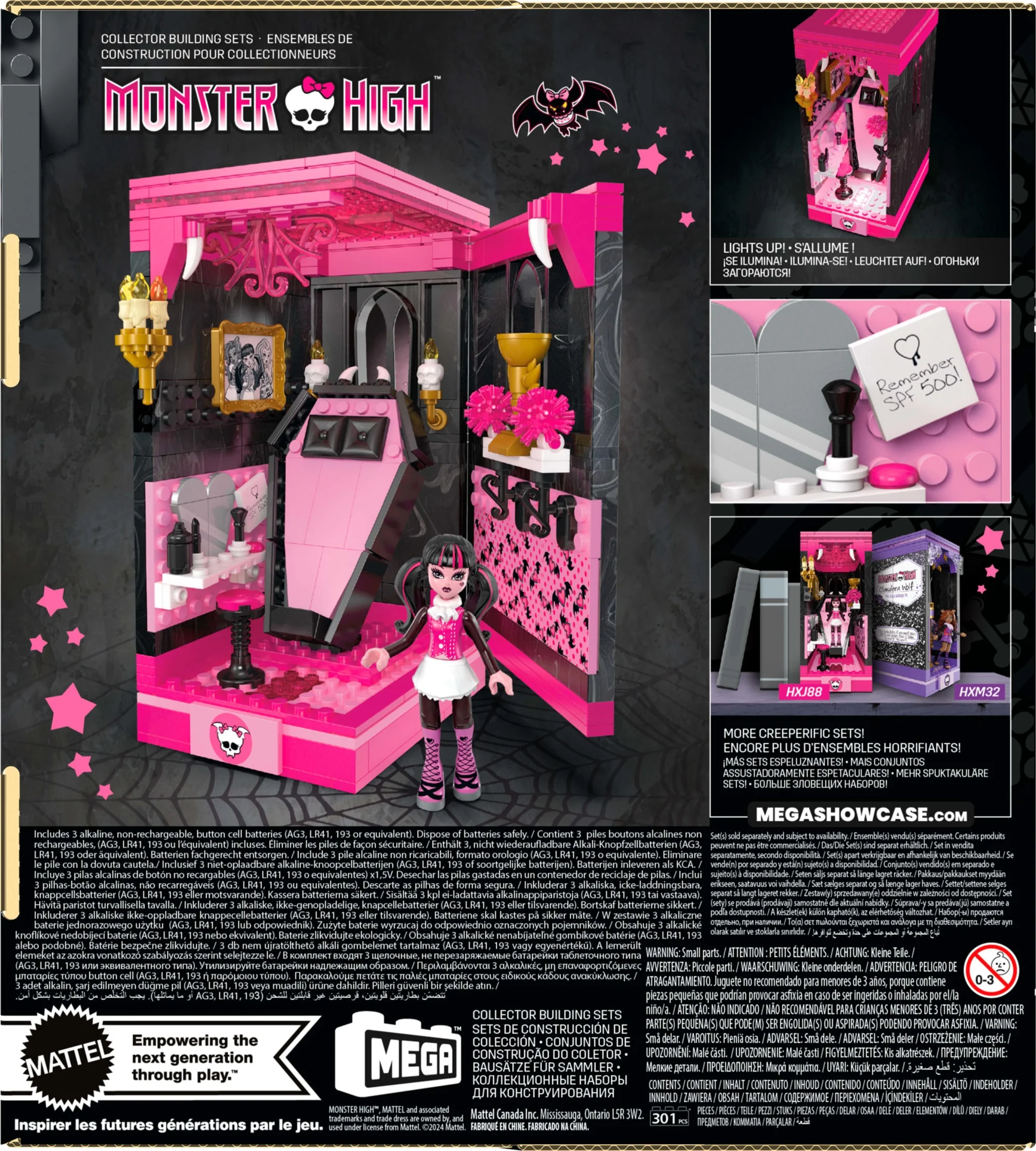 MEGA Monster High Draculaura's Boo-k Crypt Building Toy Kit - Image 6