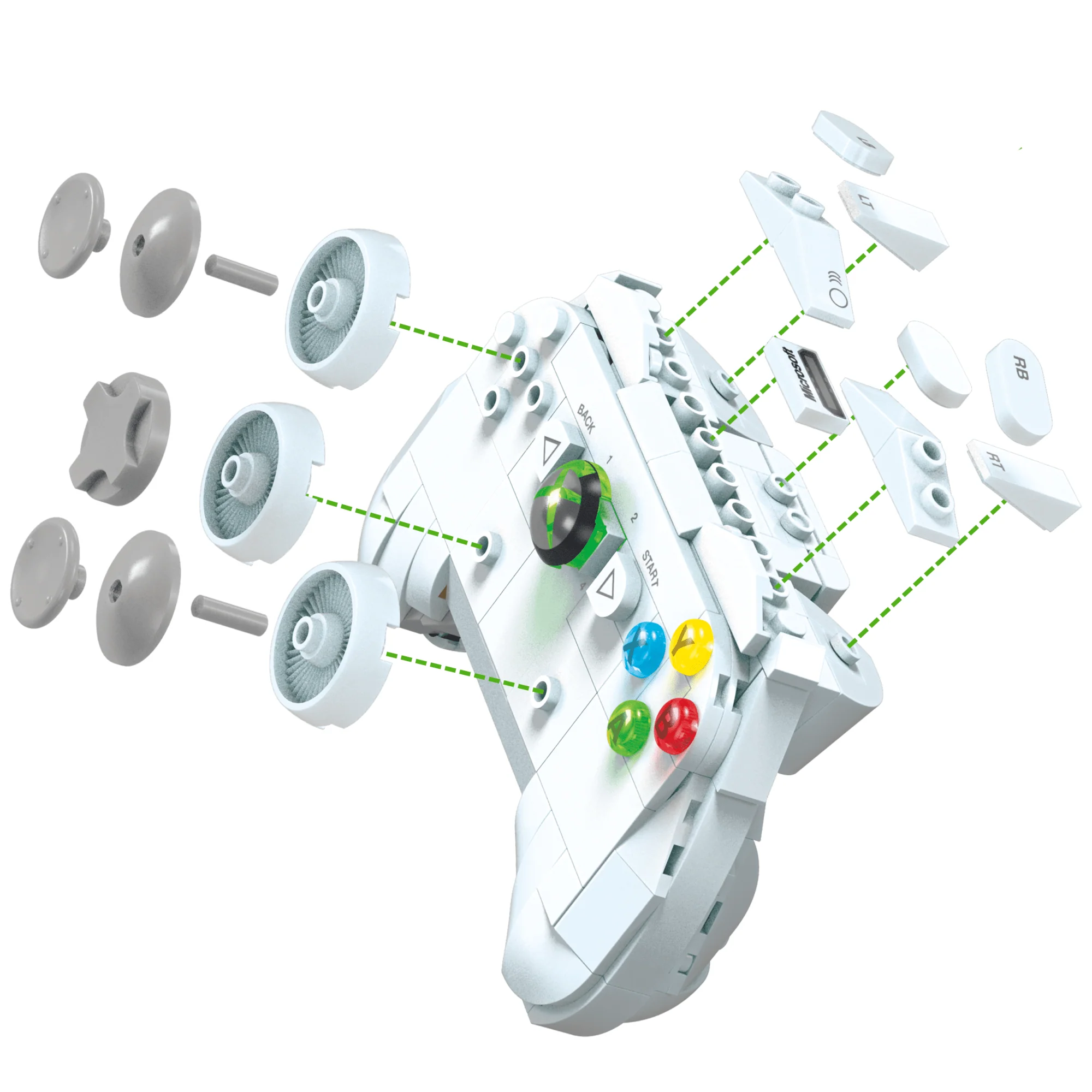 MEGA Microsoft Xbox 360 Replica Building Toy Kit - Image 4