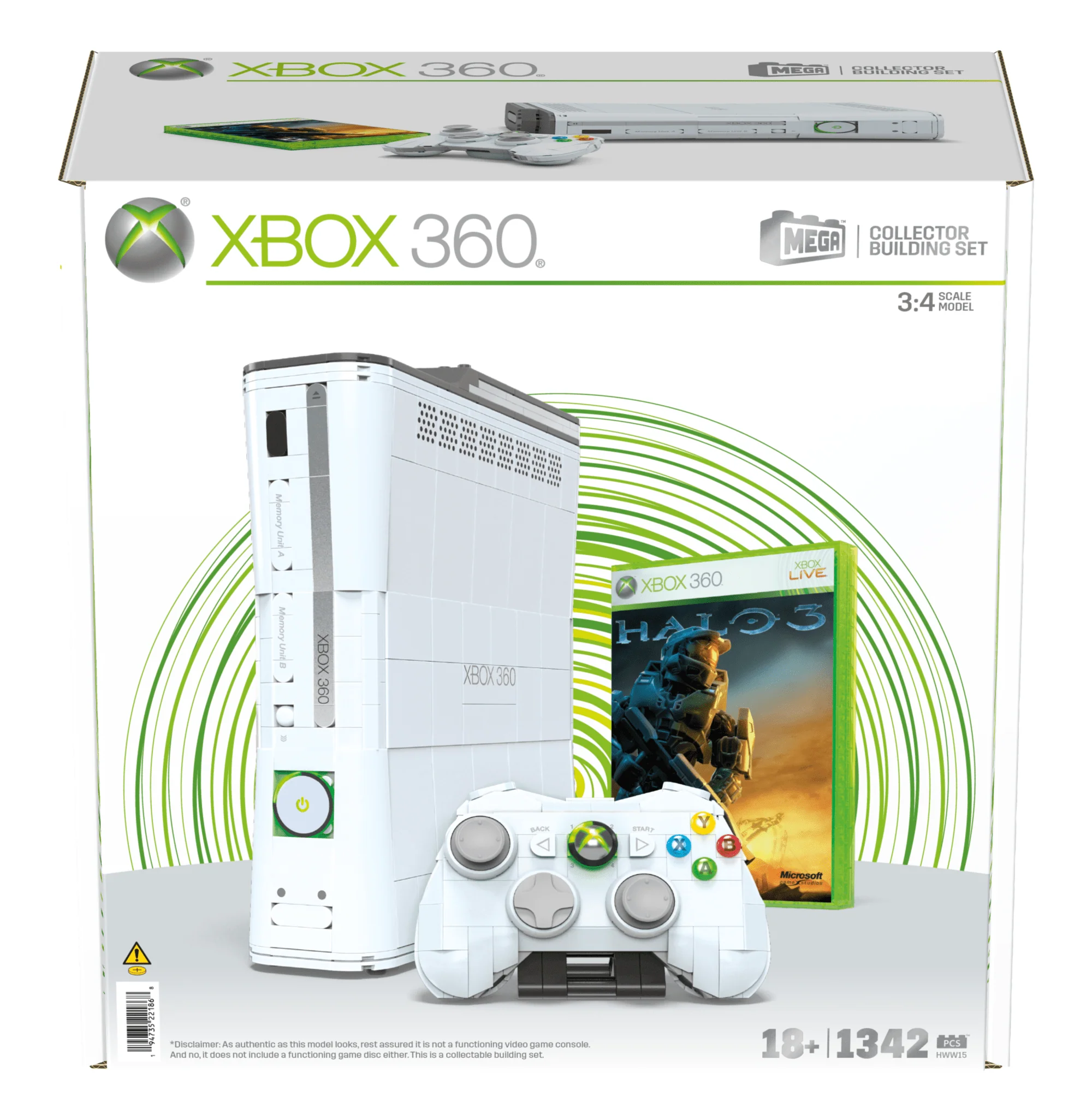 MEGA Microsoft Xbox 360 Replica Building Toy Kit - Image 8