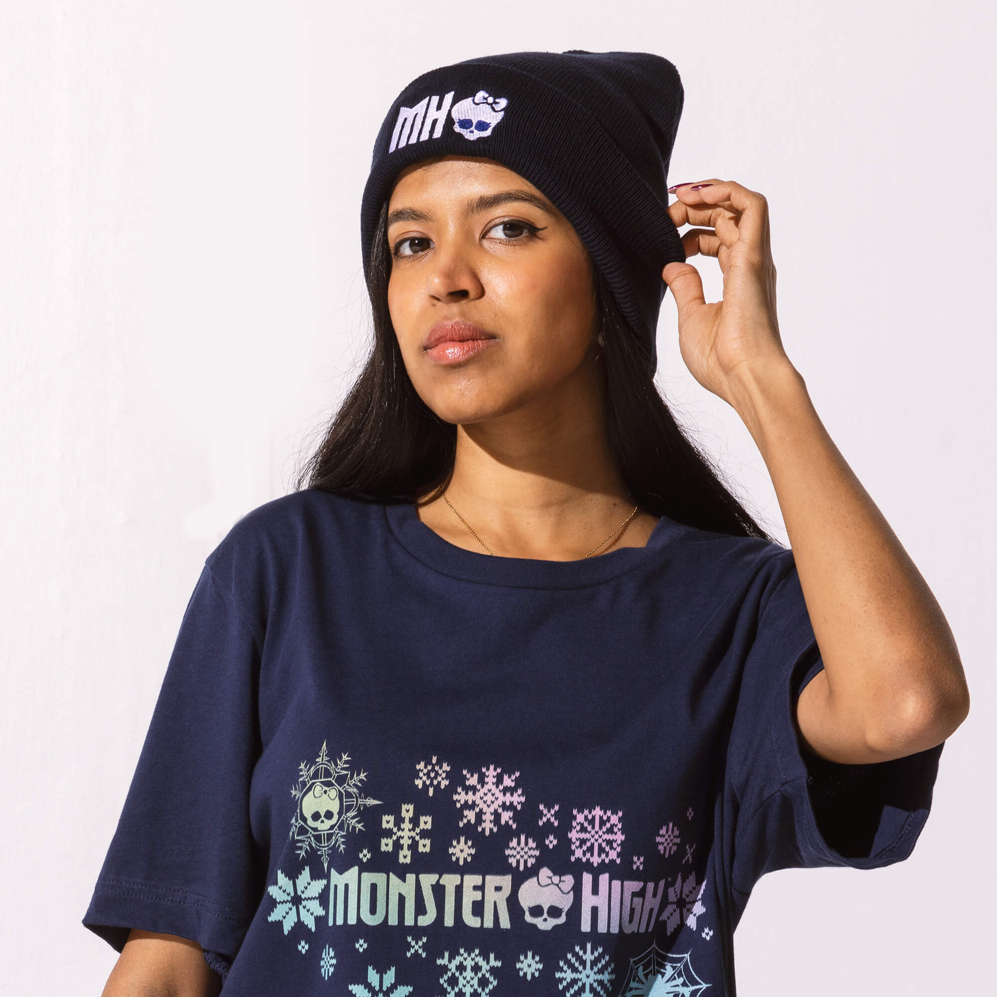 Monster High Black Cuffed Beanie - Image 3