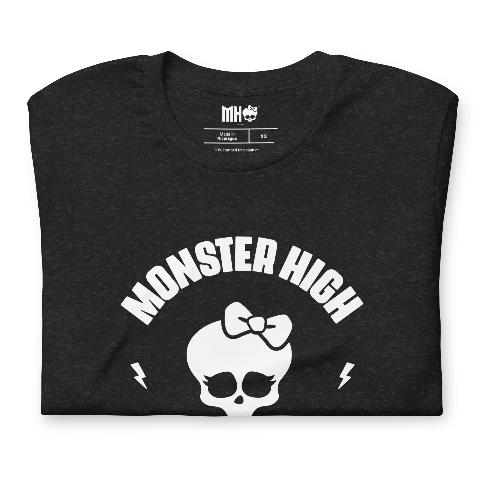 Monster High Fang Club Short Sleeve T-Shirt in Black Heather - Image 3