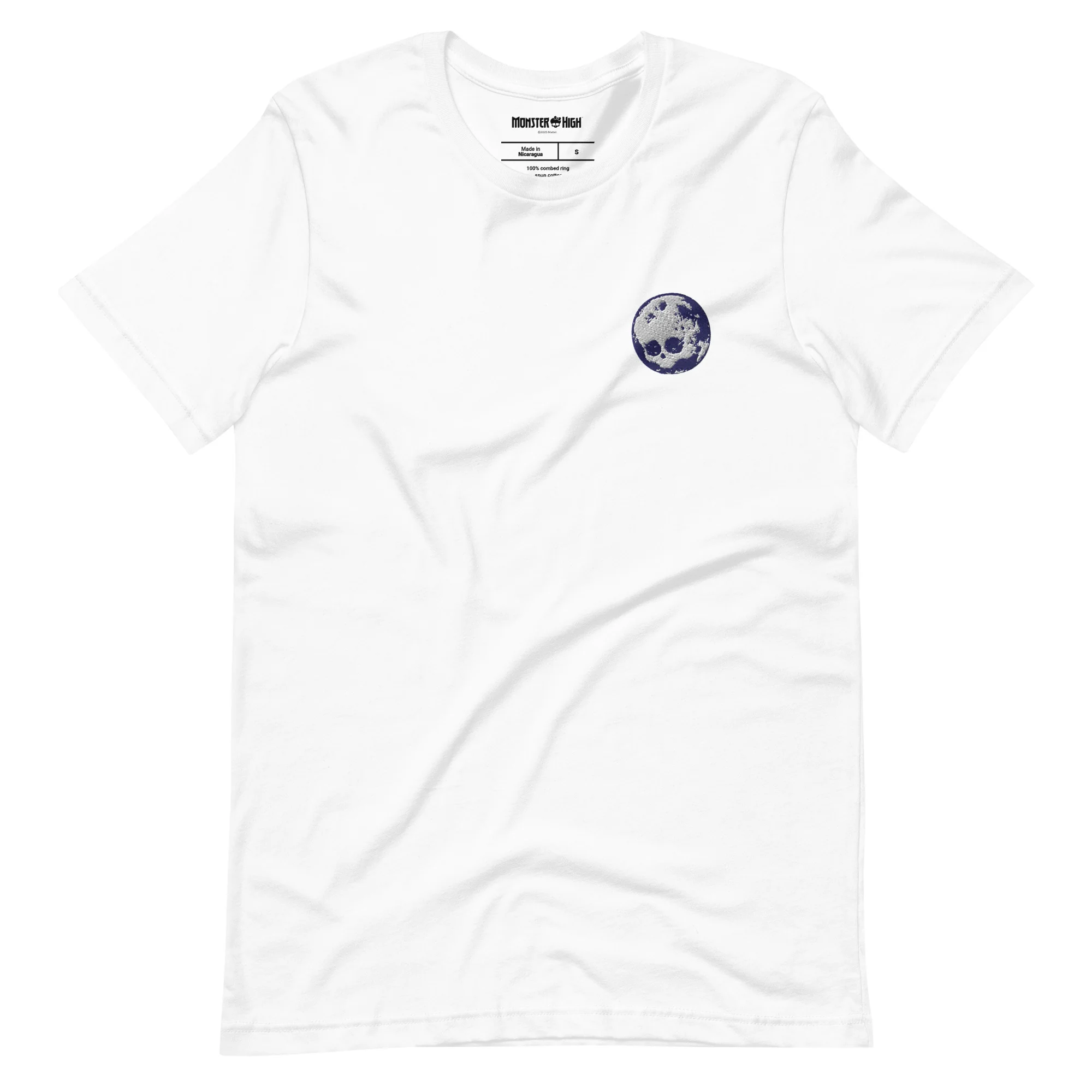 Monster High Full Moon  Embroidered White T-Shirt - Image 6