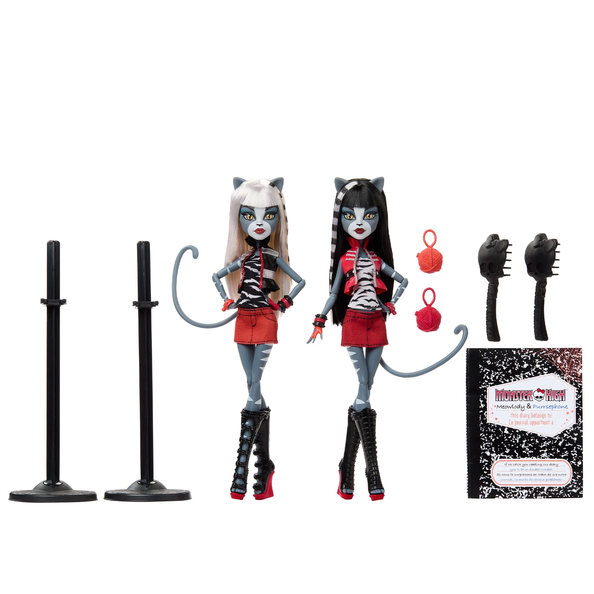 Monster High Boo-riginal Creeproductions G1 Meolowdy and Purrsephone Dolls 2-Pack - Image 6